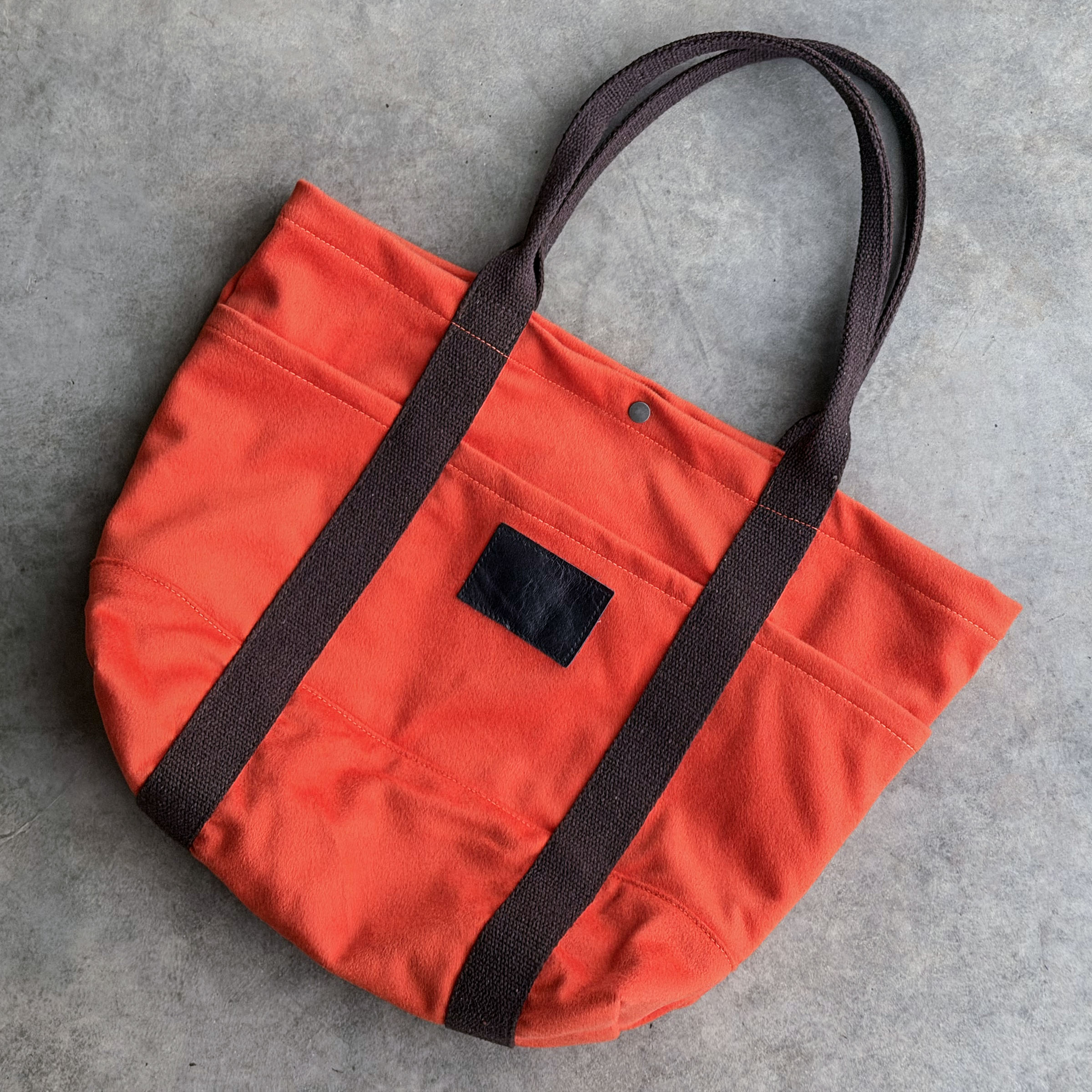 Harbor Tote Bag Loro Piana Mandarin Orange 16oz Flannel