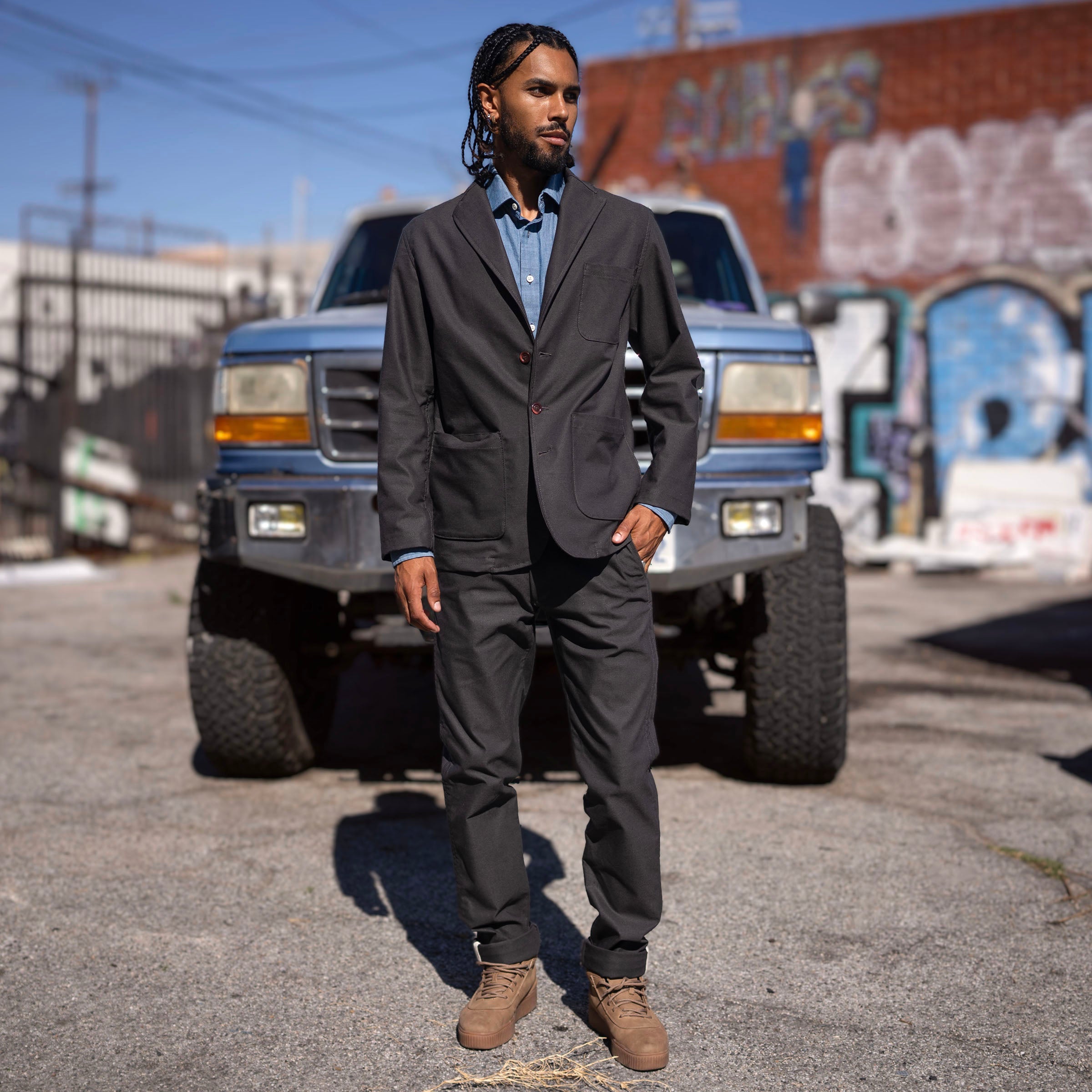 Sinclair Sportcoat Espresso Washable Cotton/Wool Hopsack