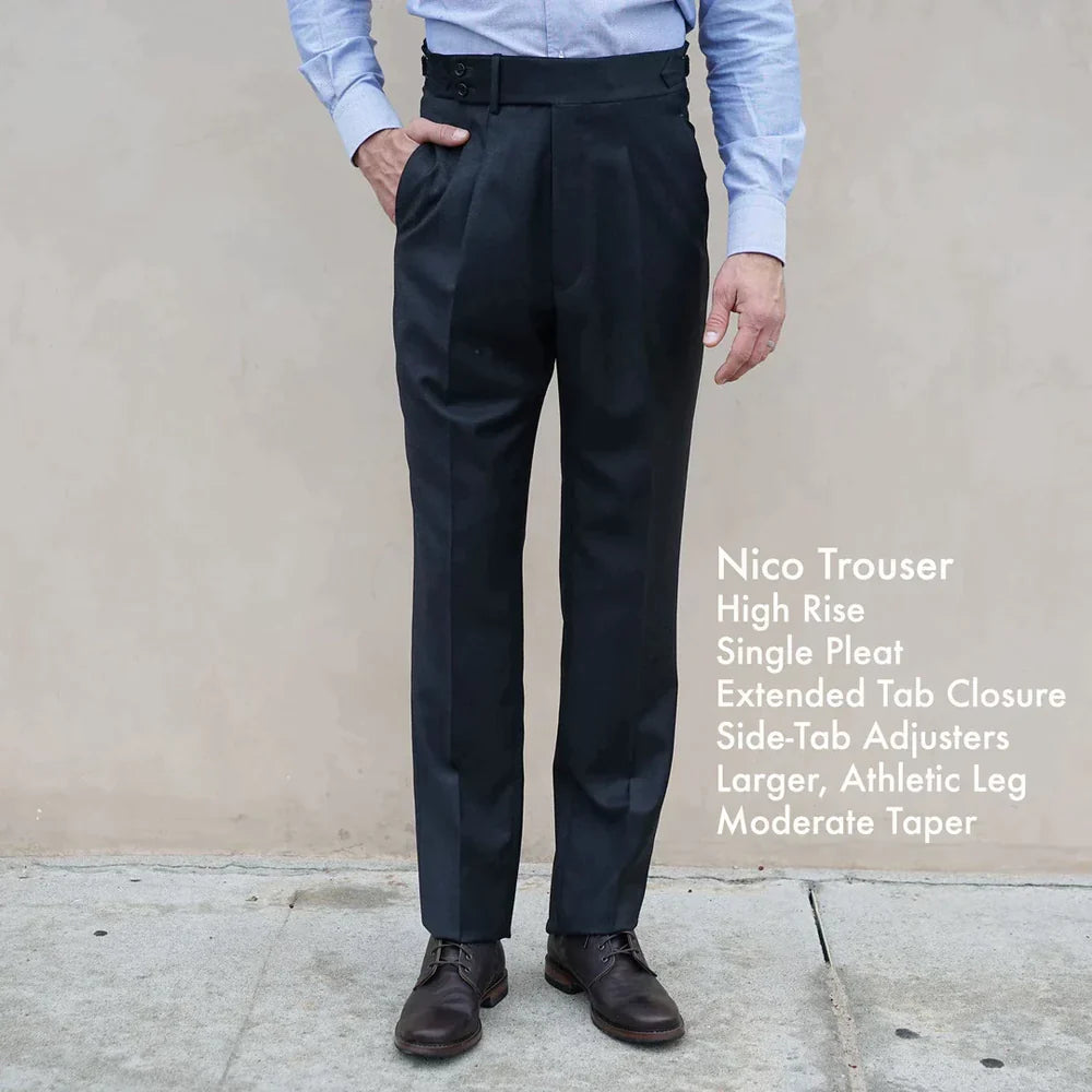 Custom Trousers Huddersfield Pattern & Check 4-Season Wools