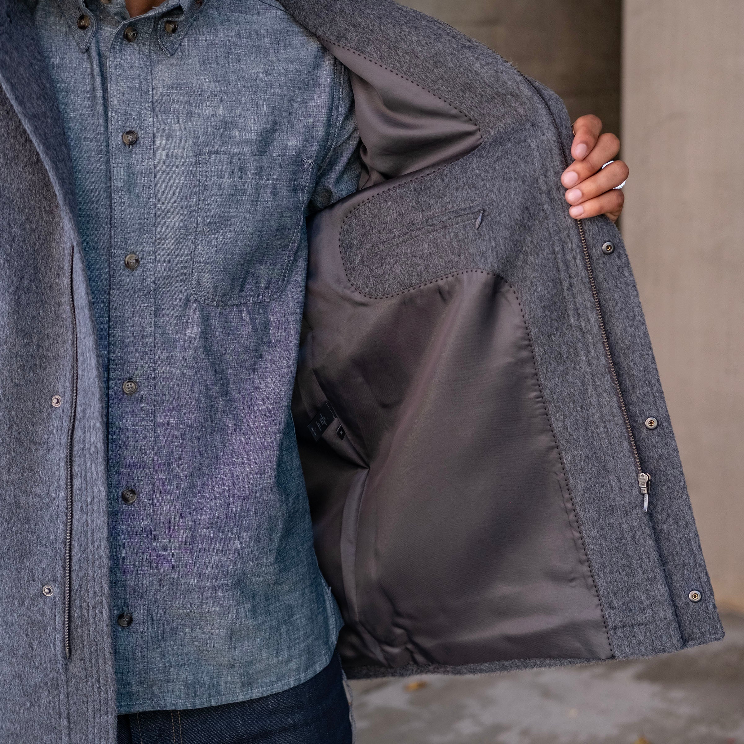 Heavyweight Alpaca Parka with Removable Hood