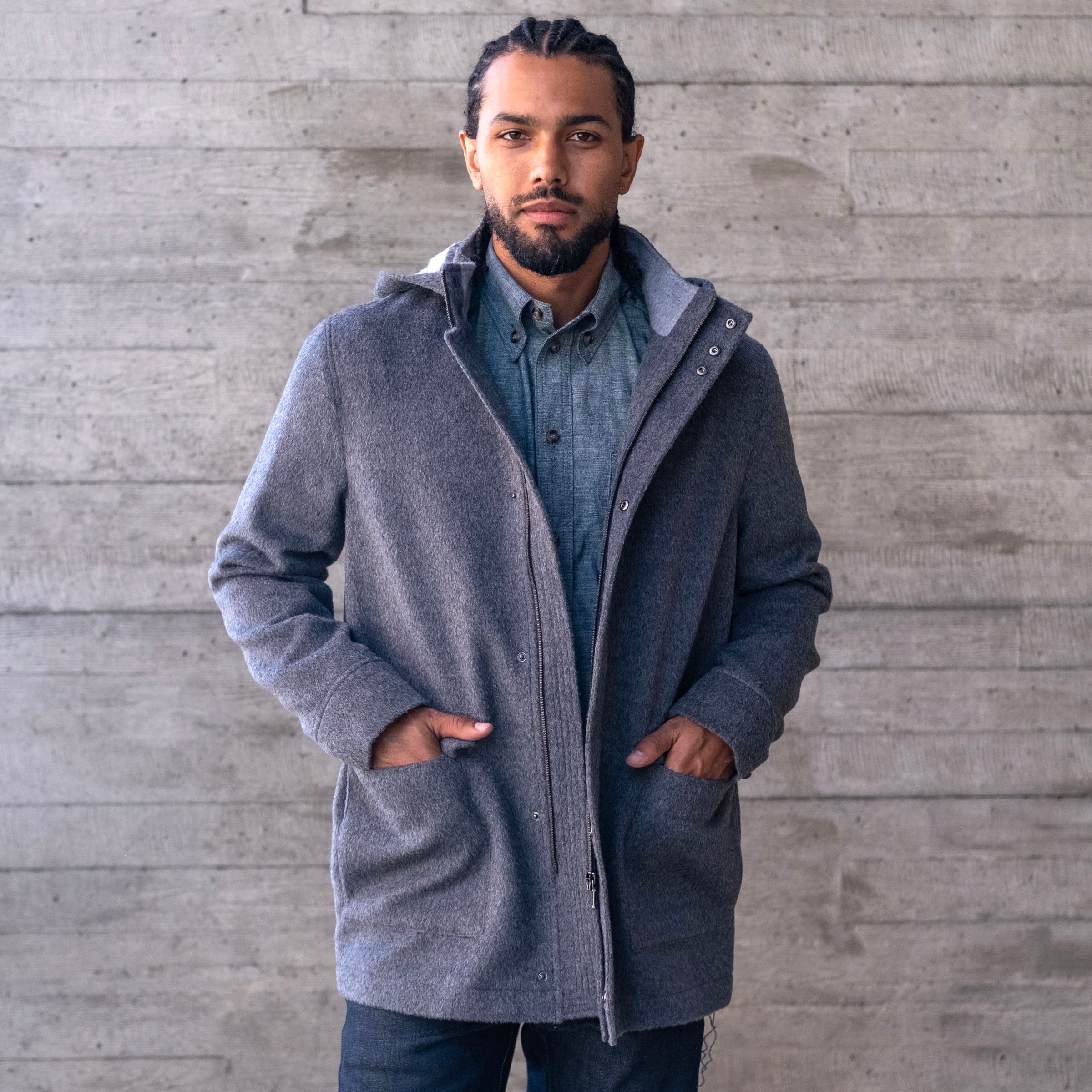 Heavyweight Alpaca Parka with Removable Hood