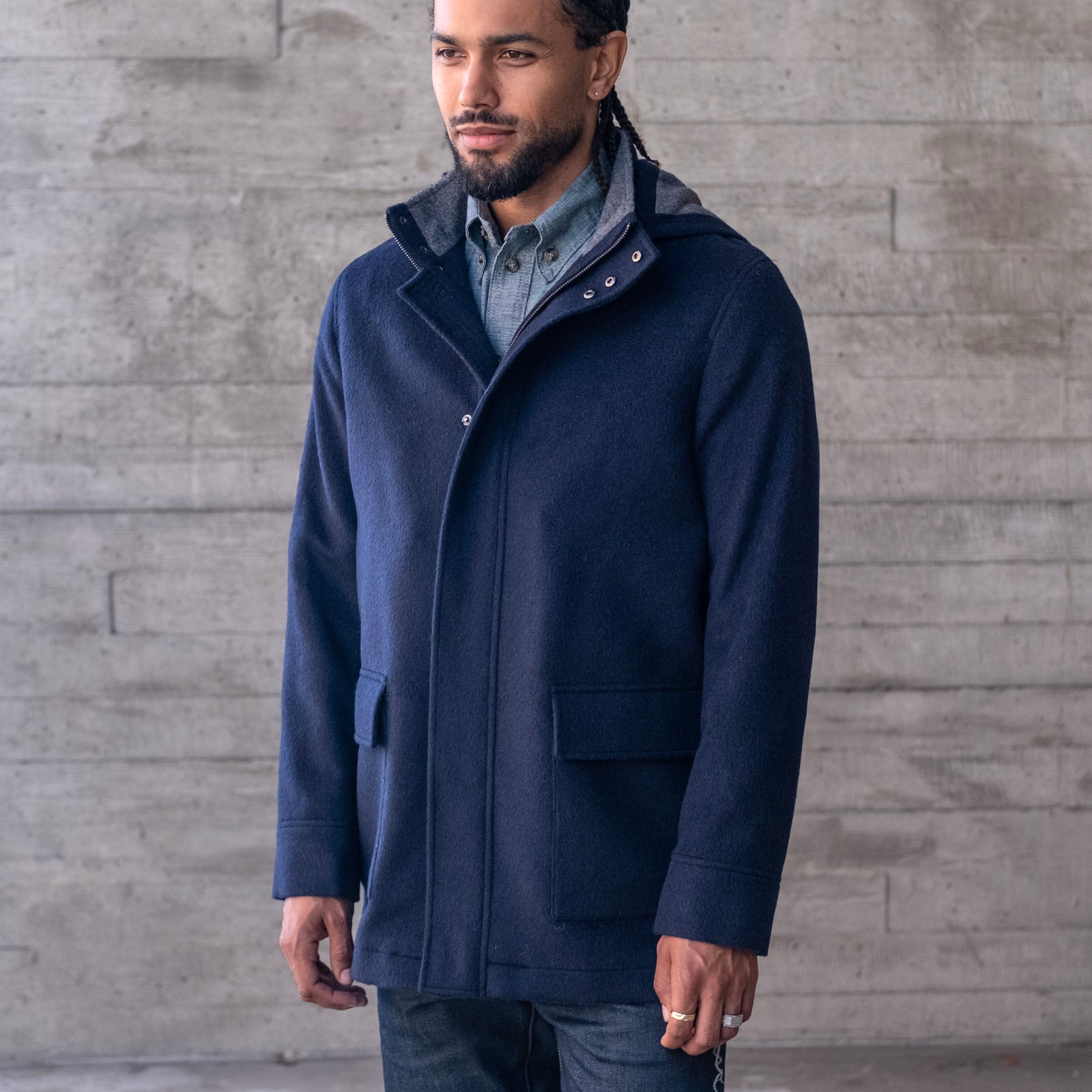 Heavyweight Alpaca Parka with Removable Hood