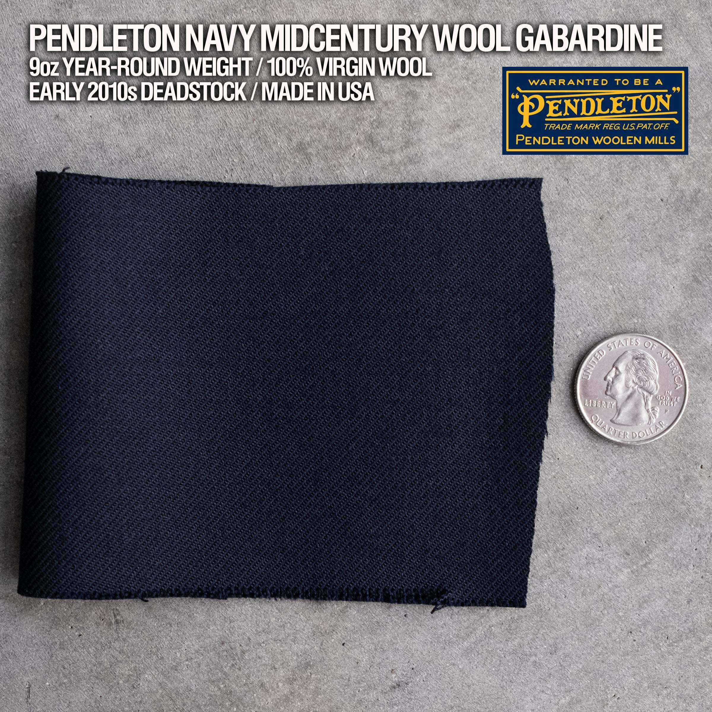 Custom Trousers Pendleton Navy Midcentury 9oz Wool