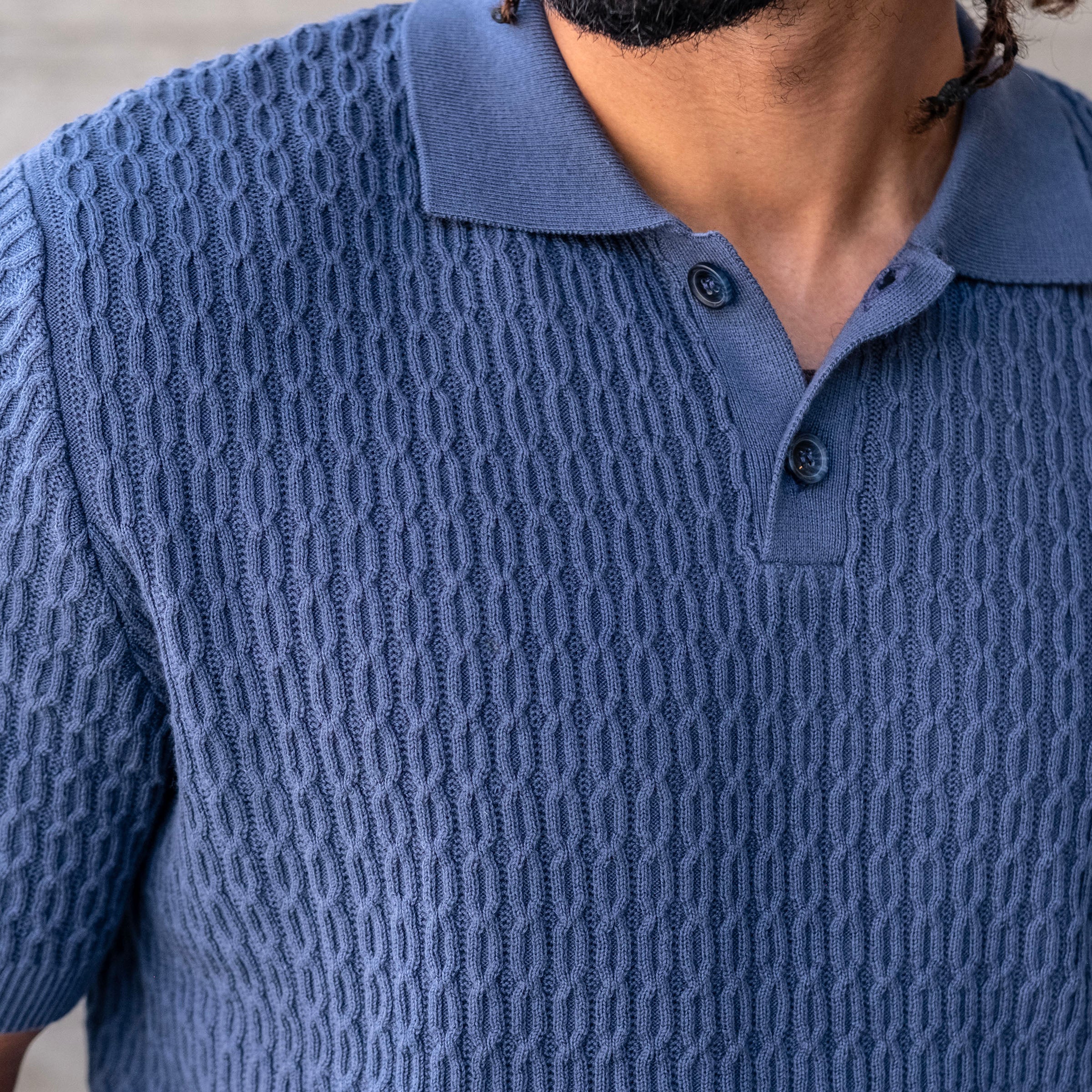 Peruvian Pima Cotton Cable Knit Polo Project