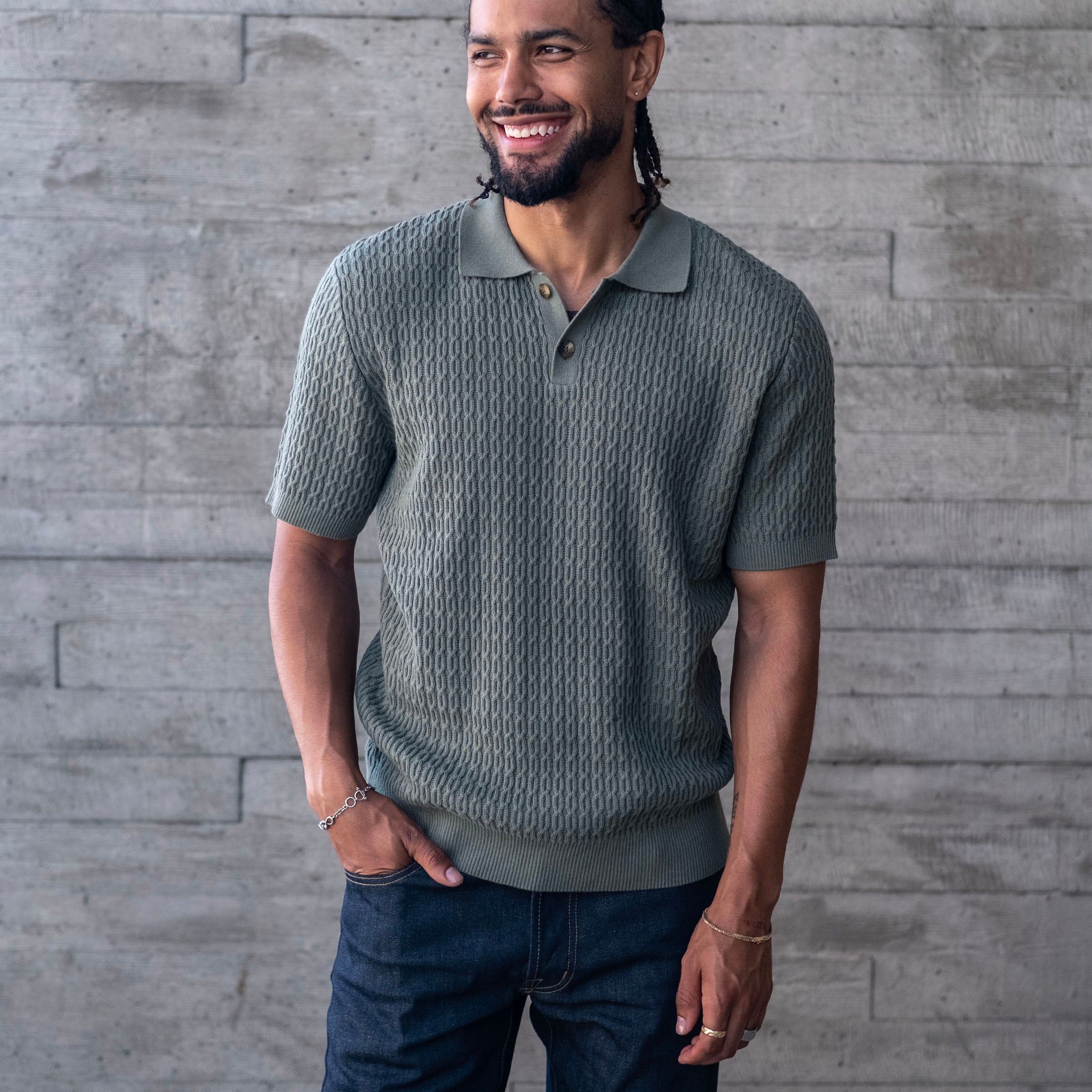 Peruvian Pima Cotton Cable Knit Polo Project