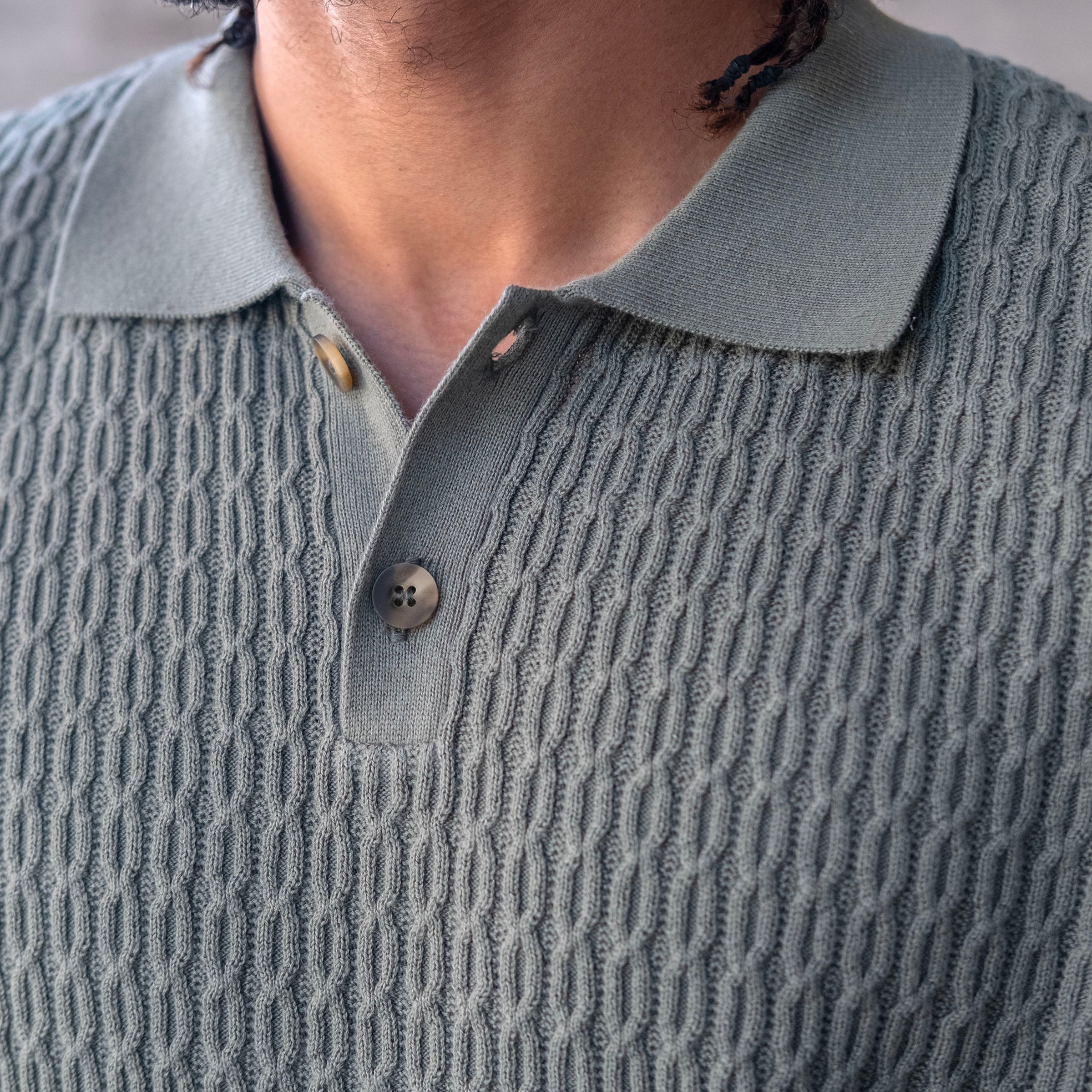 Peruvian Pima Cotton Cable Knit Polo Project