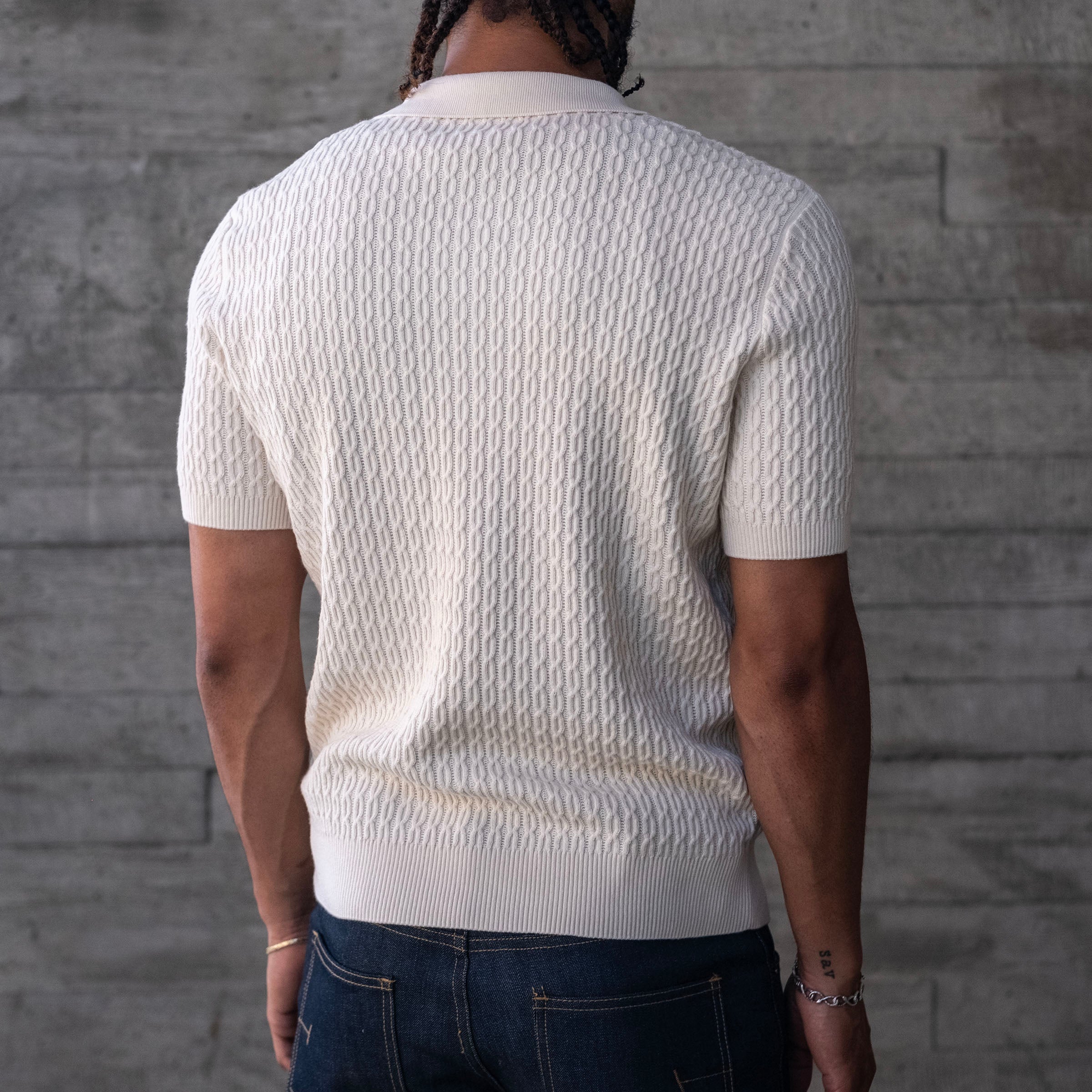Peruvian Pima Cotton Cable Knit Polo Project