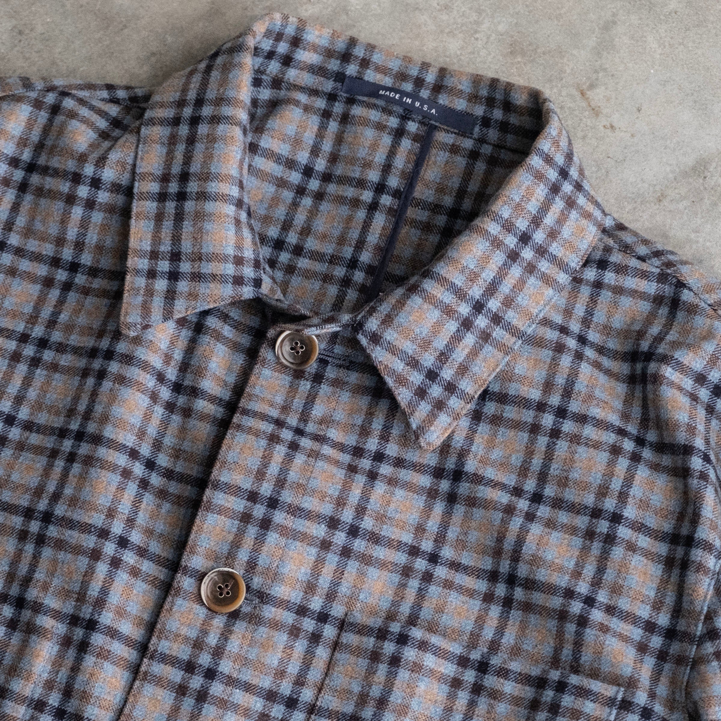 Sample Sale: Doyle in Delfino Flannel Windowpane Wool 42