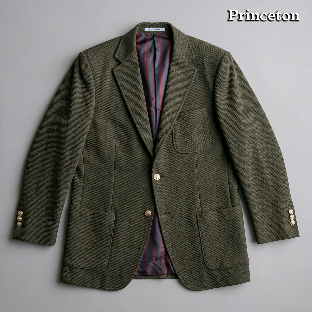 Custom Suits & Sportcoats in Japanese Olive Moss Sashiko
