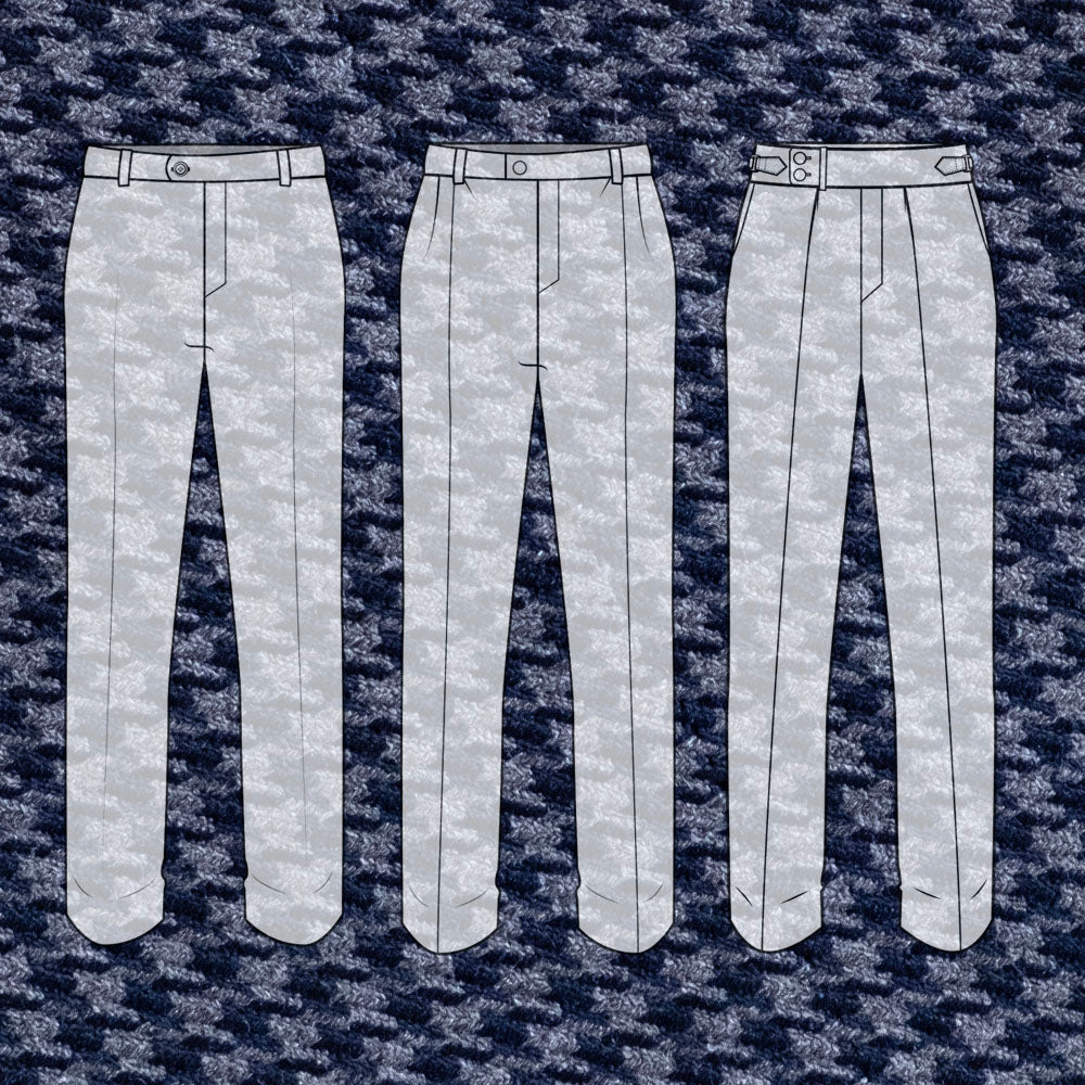 Custom Trousers in REDA Wool-Cashmere Houndstooth