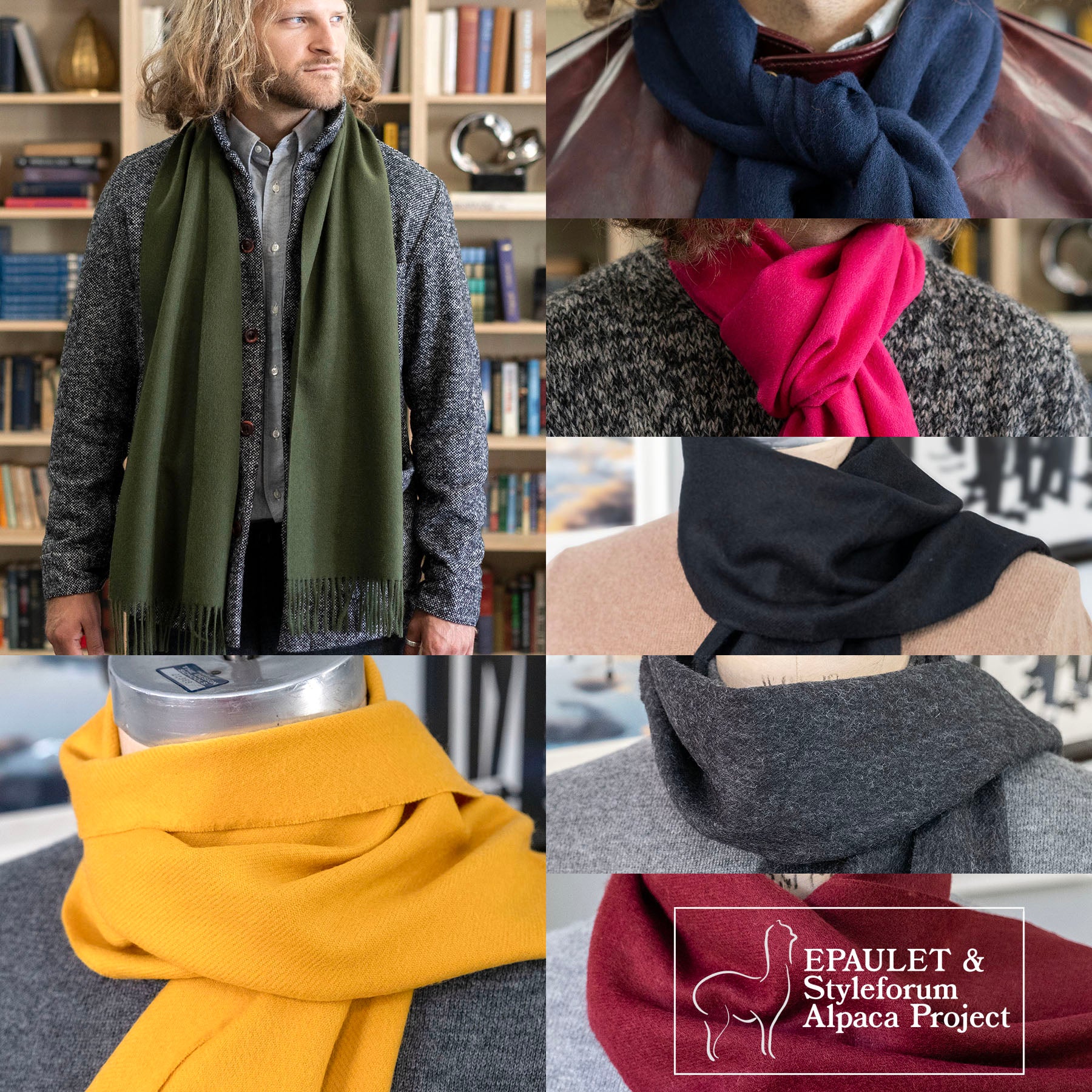 Alpaca Scarves Classic Solids (10 Colors)