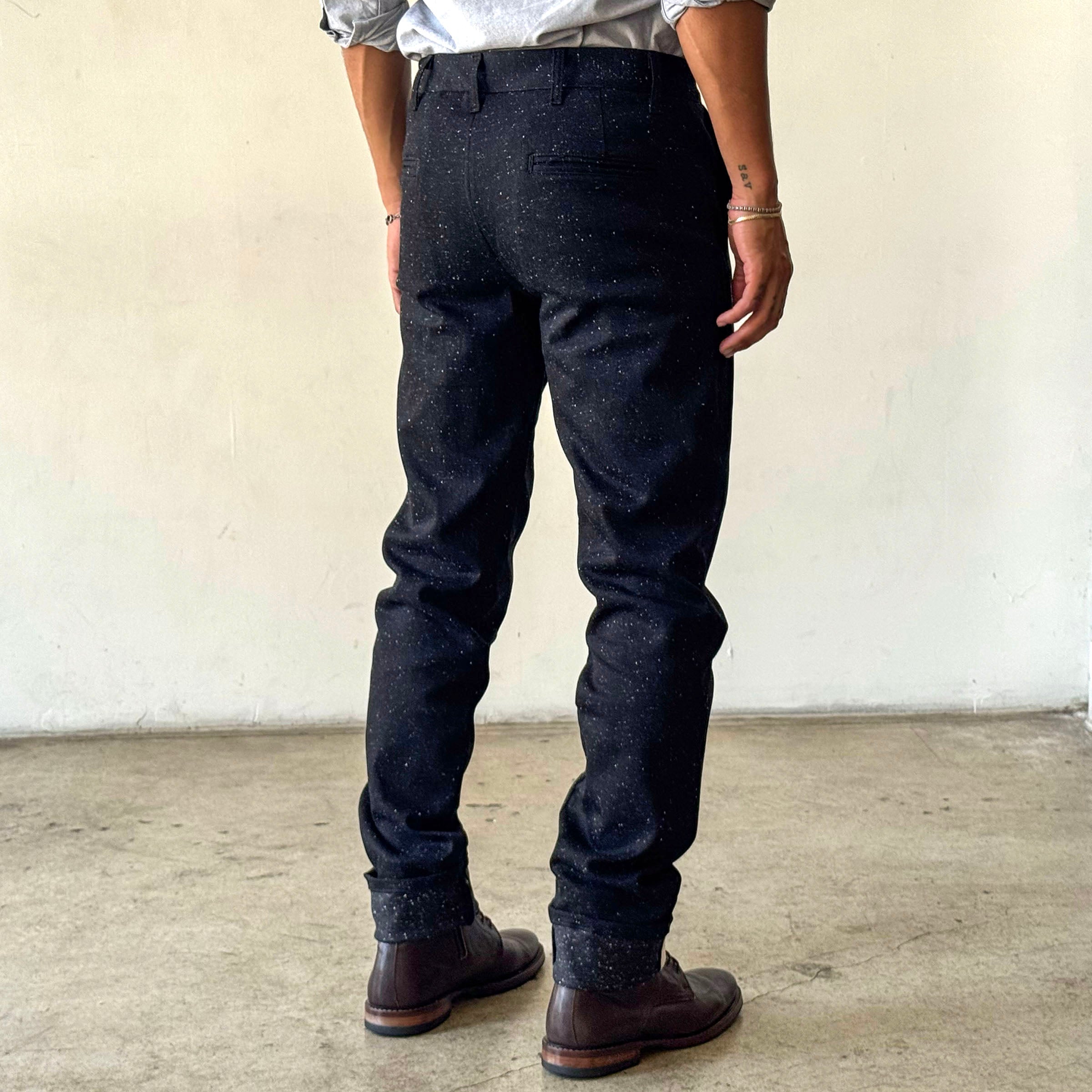 Rivet Chino Shadow Kuroki 10oz Donegal Denim
