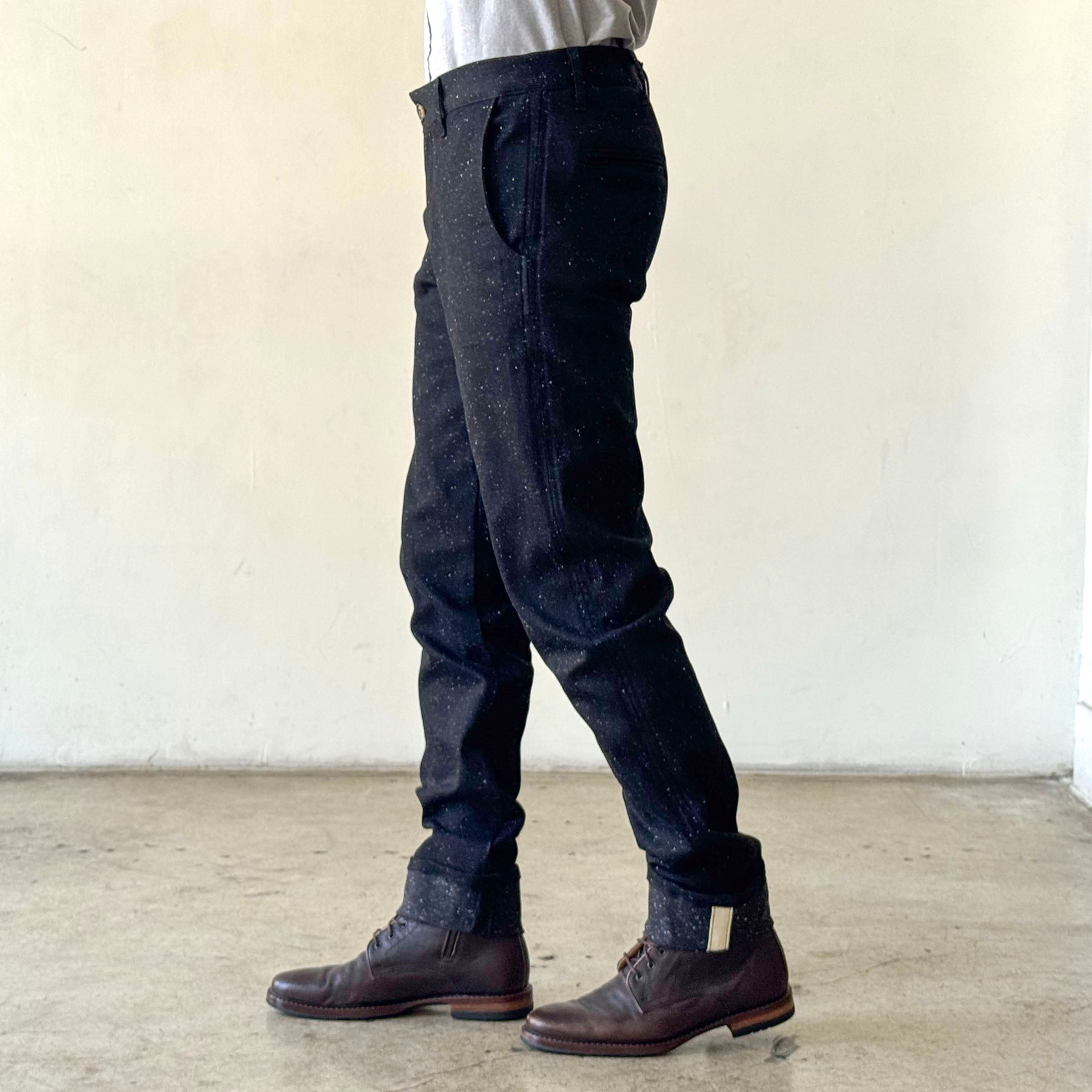 Rivet Chino Shadow Kuroki 10oz Donegal Denim