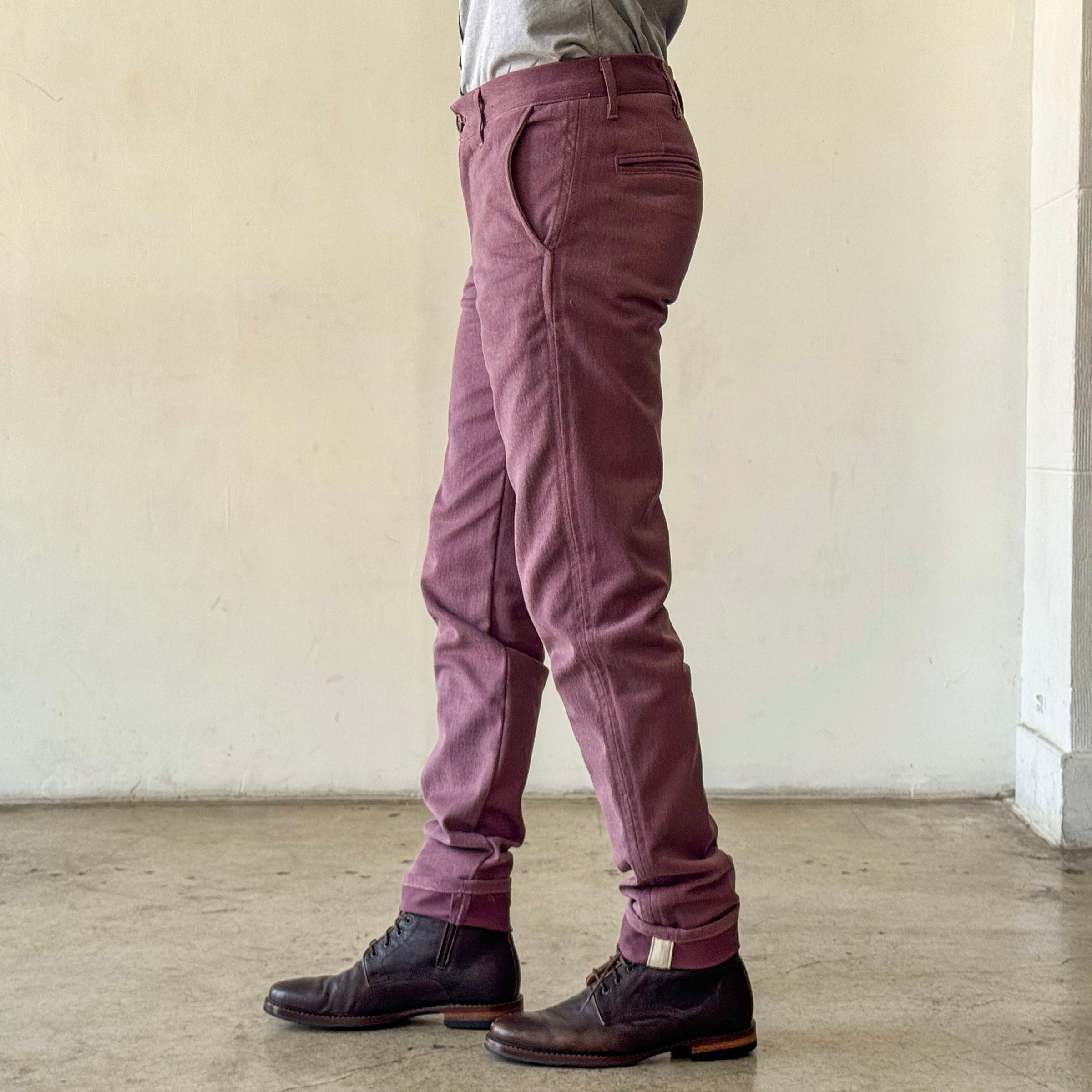 Rivet Chino Dusty Rose 11oz Brushed Cavalry Twill