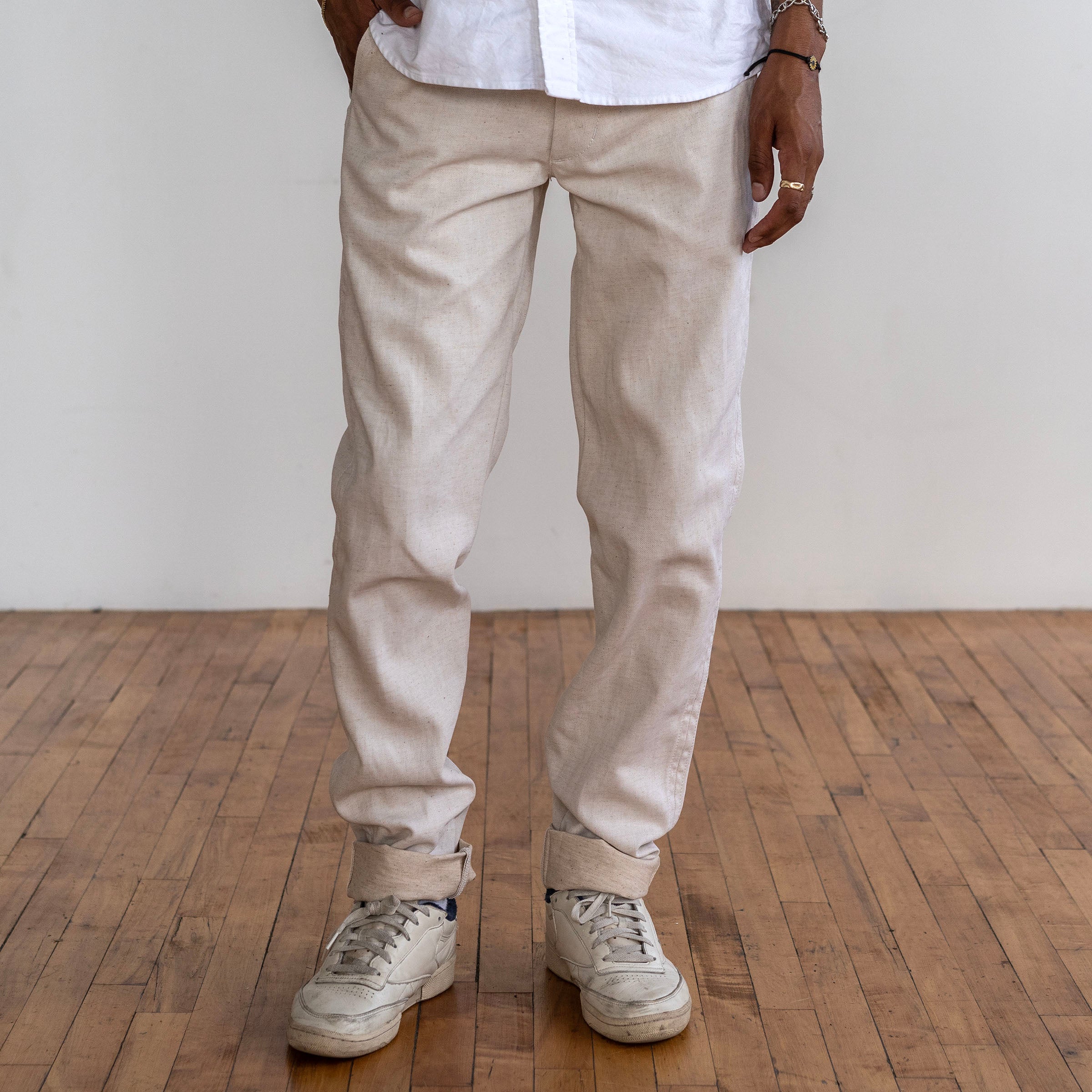 Rivet Chino Unbleached 12oz Cotton Denim Sz 32 & 33
