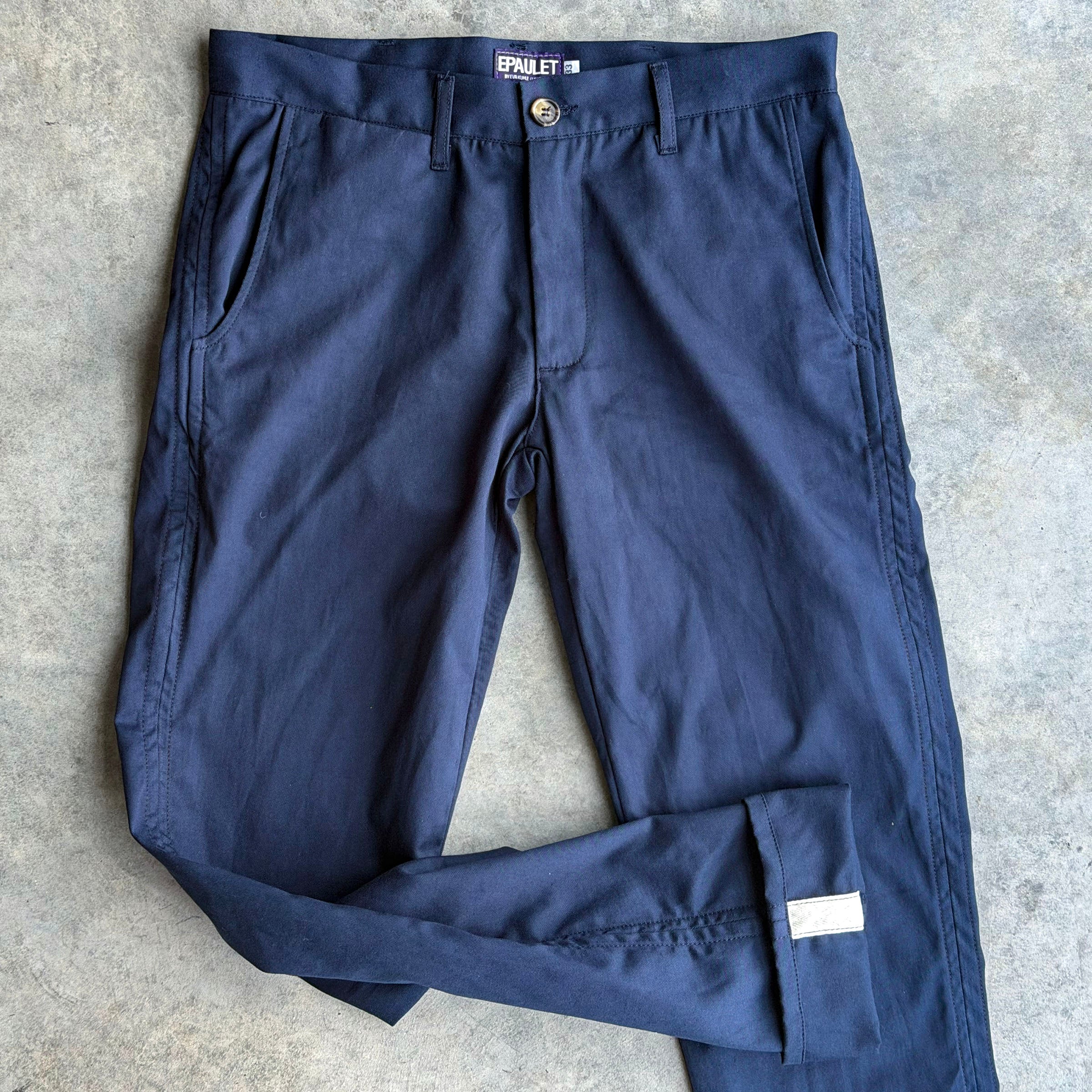Rivet Chino Navy 8oz Dragoni Cotton Twill