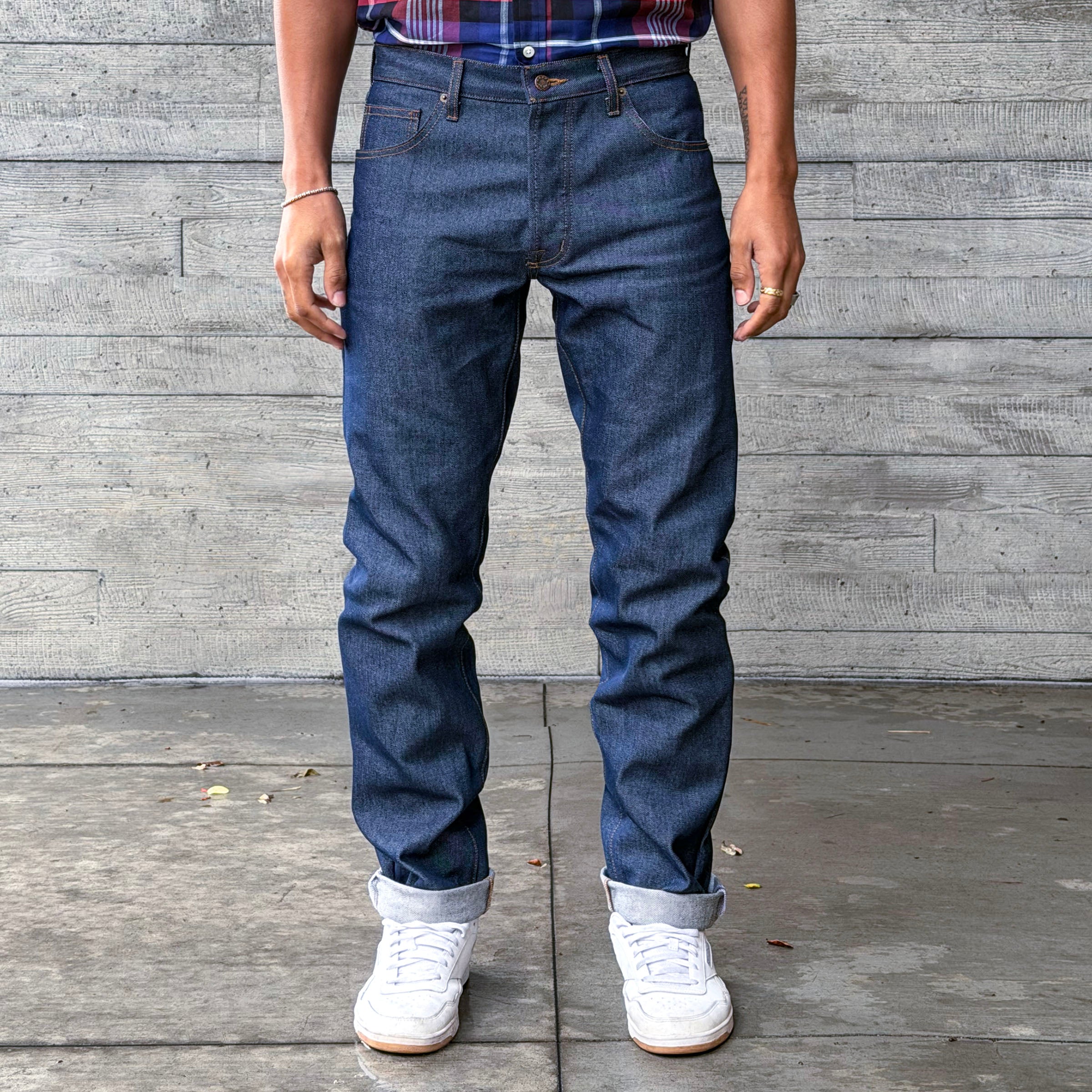 Rivet Jean Cone Mills 14oz Vintage Blue Denim