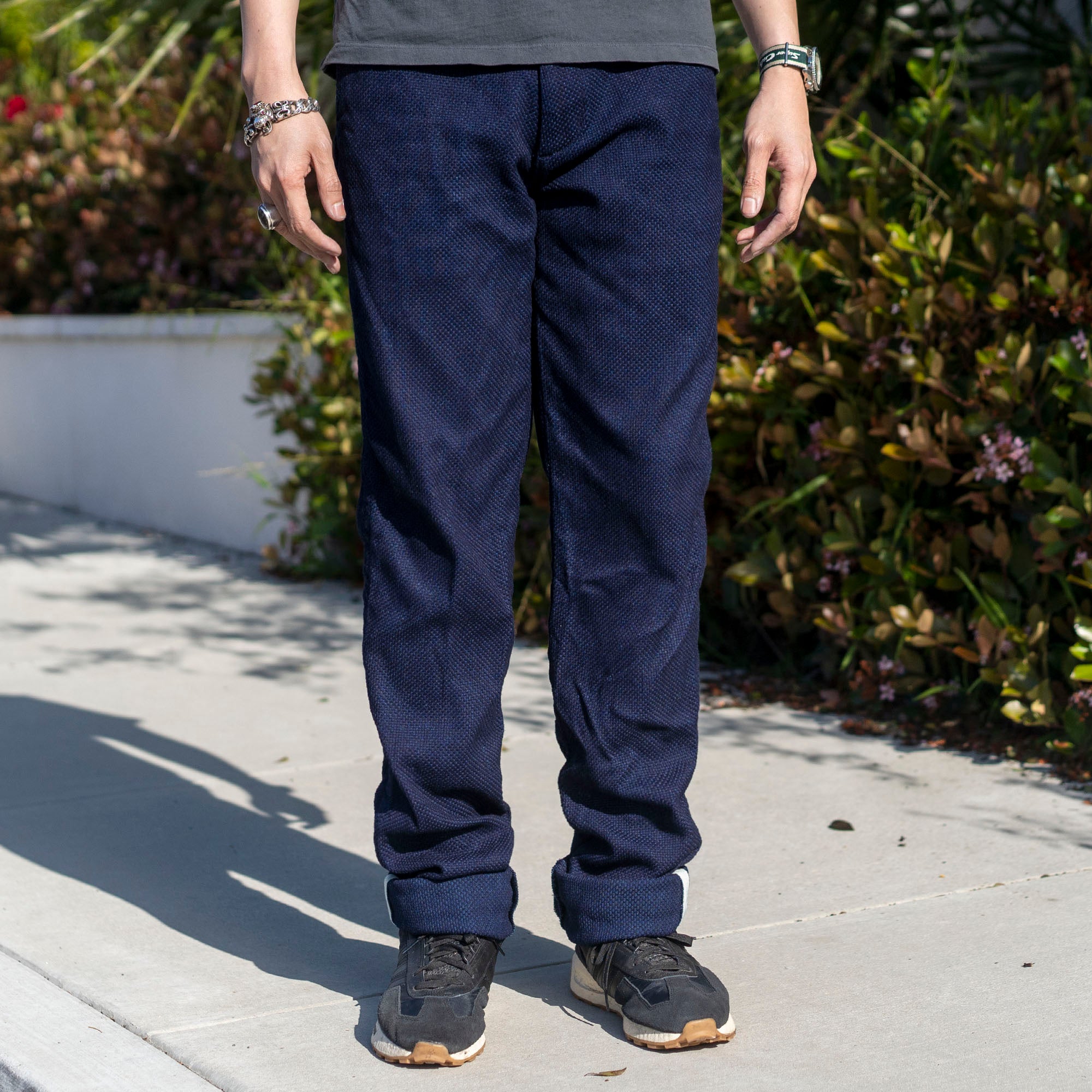 Rivet Chino Rope Dyed 13oz Indigo Sashiko