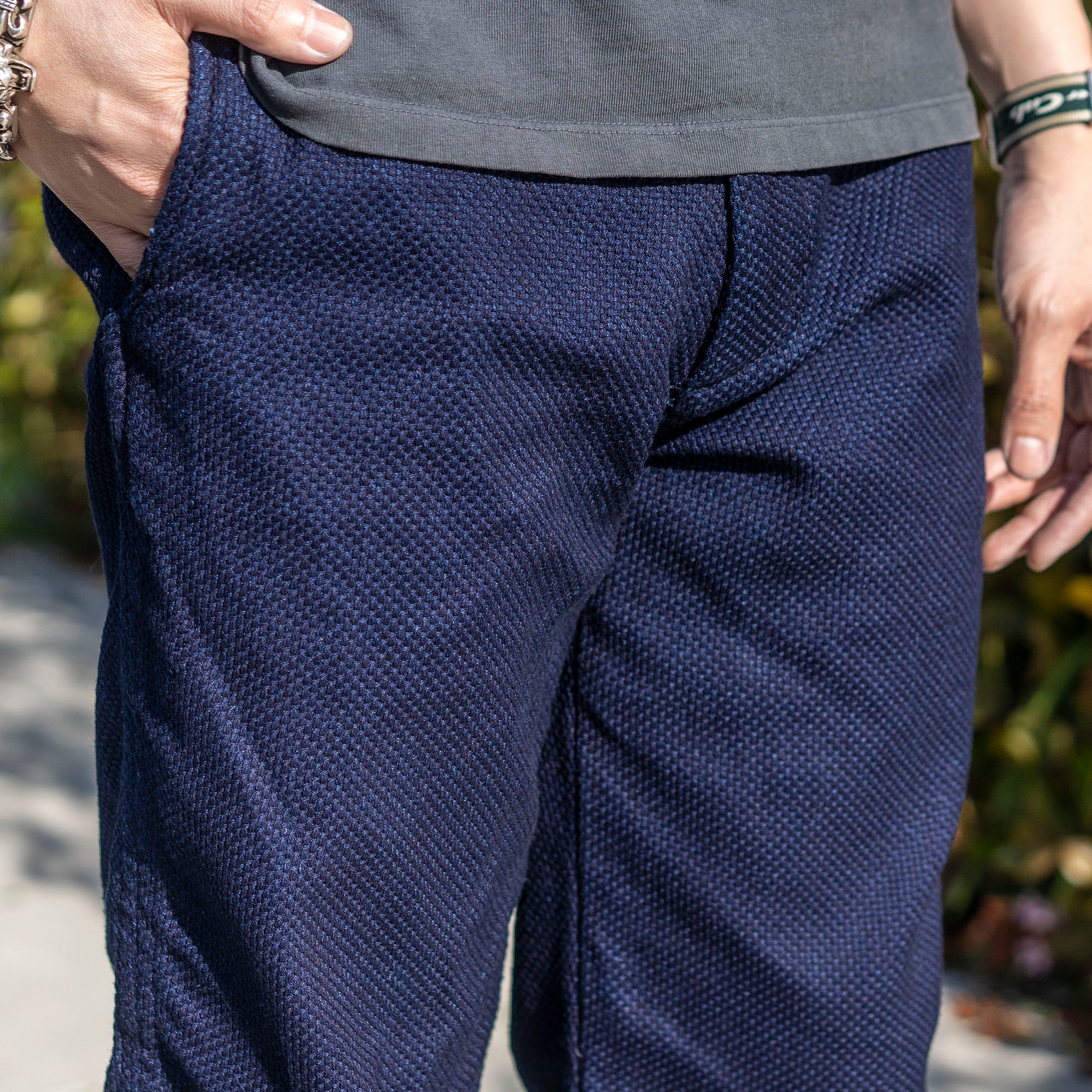 Rivet Chino Rope Dyed 13oz Indigo Sashiko