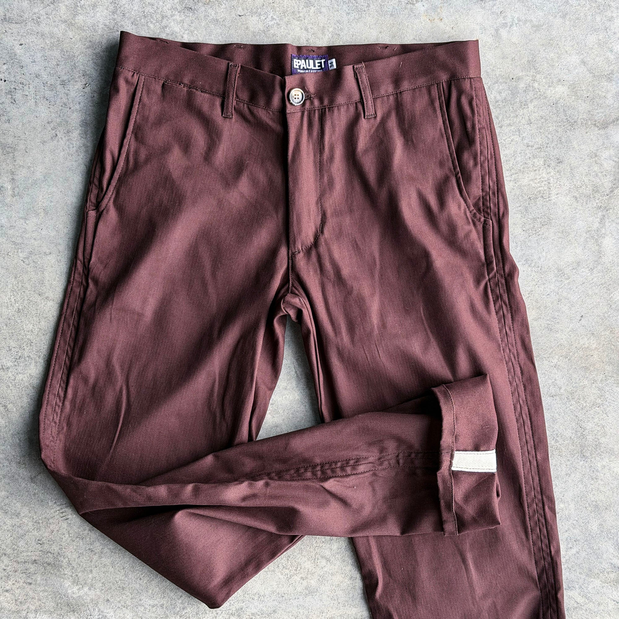 Rivet Chino Java Herringbone Cotton Sz 34