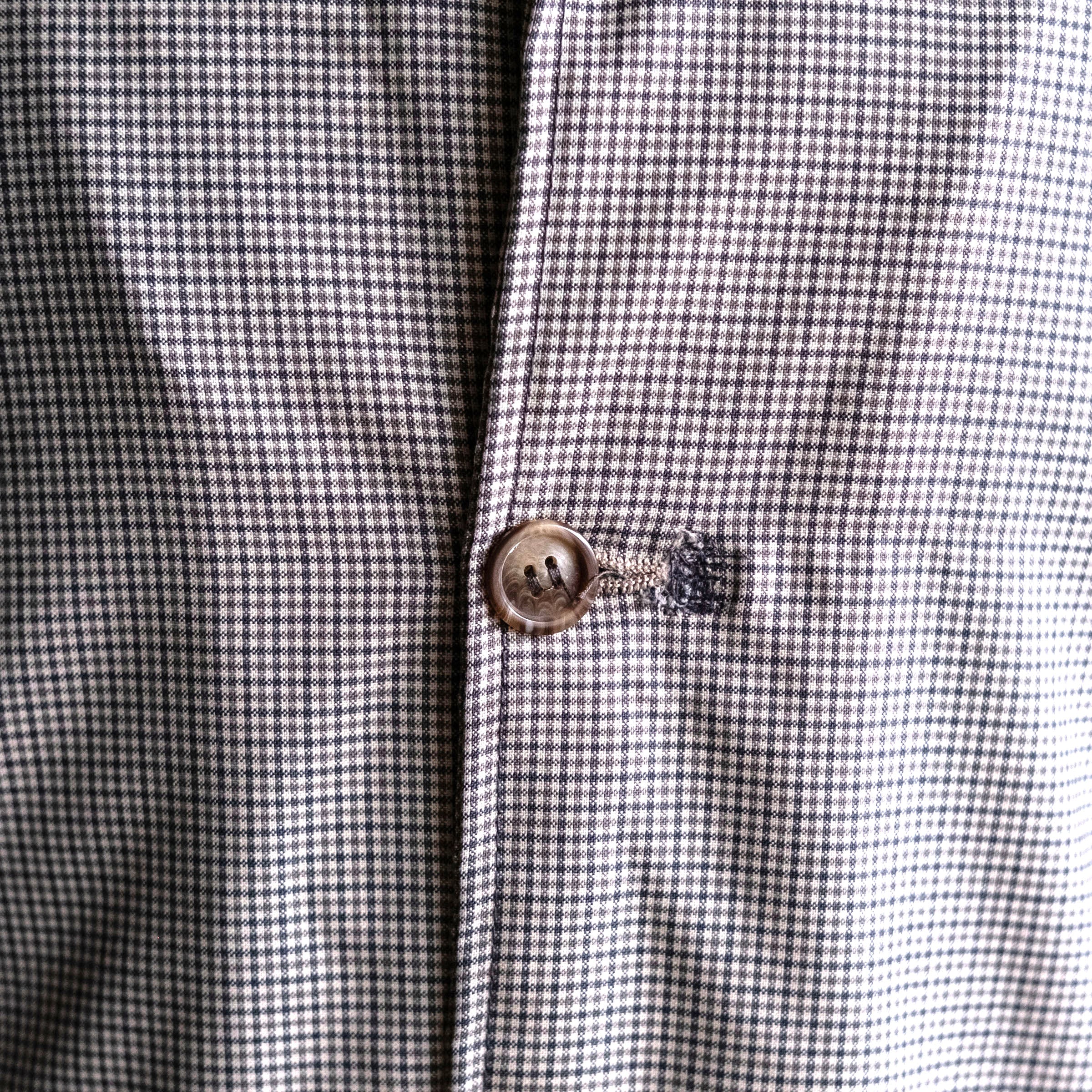 Sample Sale: Corso Jacket in Dove Microcheck Wool Sz 40 (fabric repair)