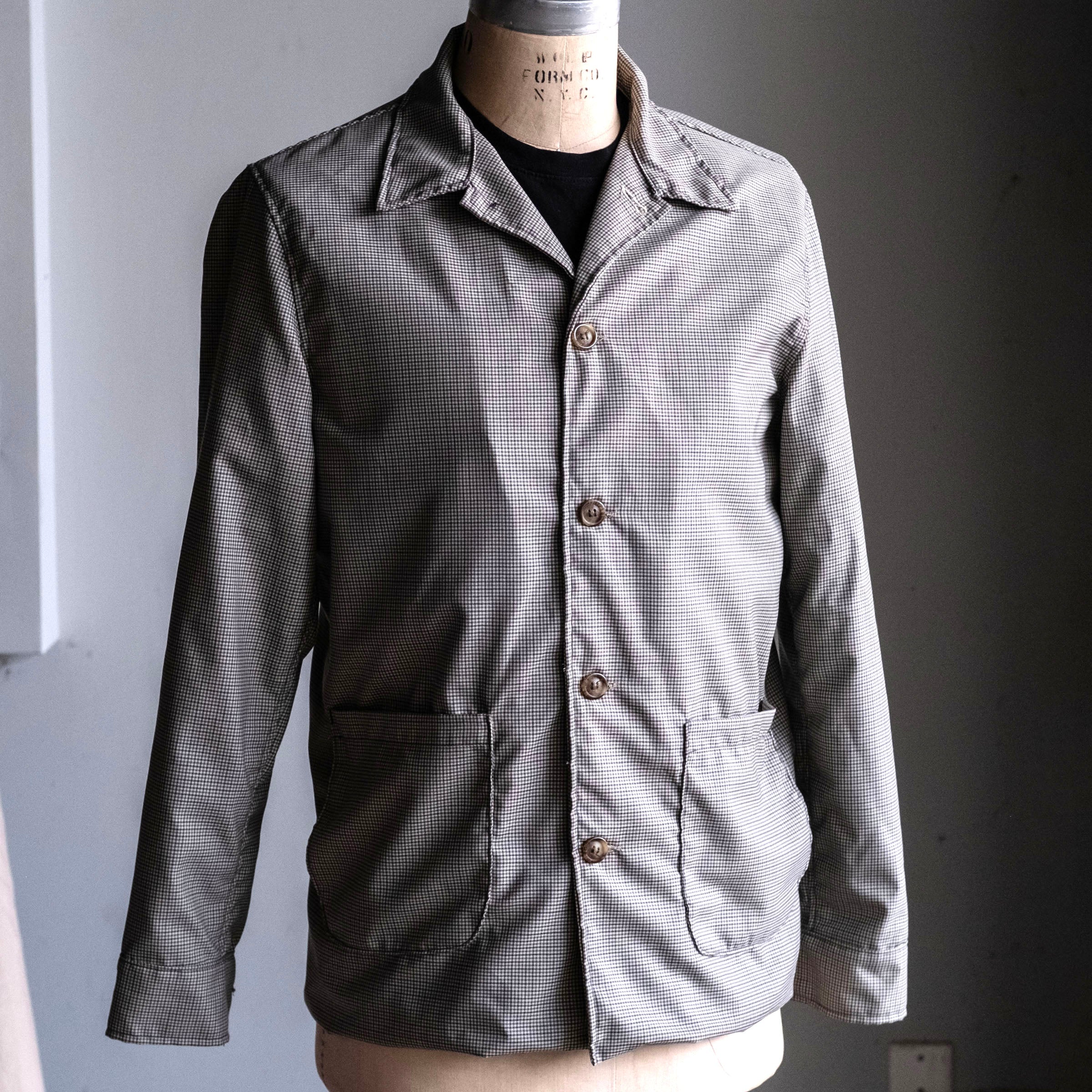 Sample Sale: Corso Jacket in Dove Microcheck Wool Sz 42