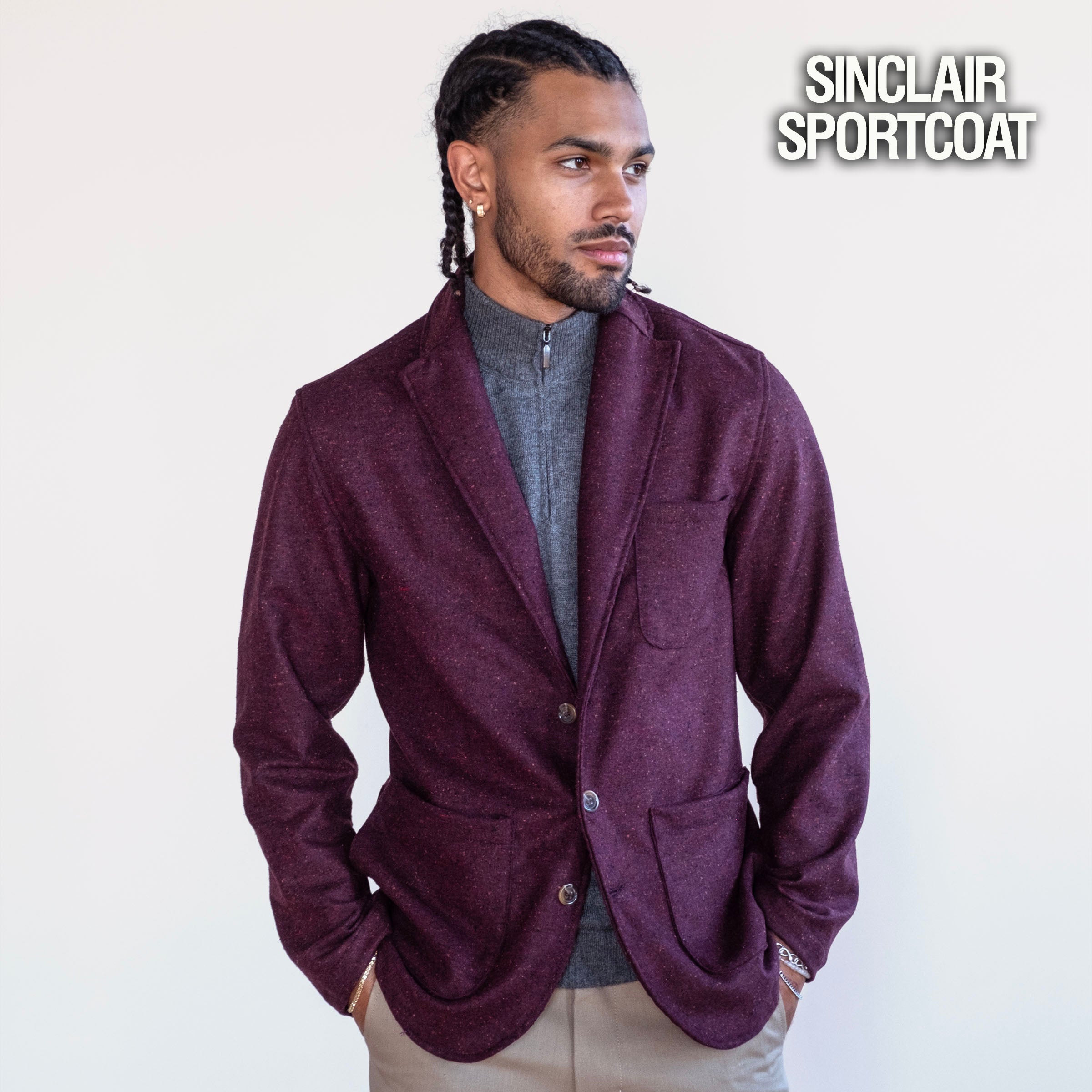 Custom Doyle, Sinclair & Corso Jackets Deep Navy Sashiko