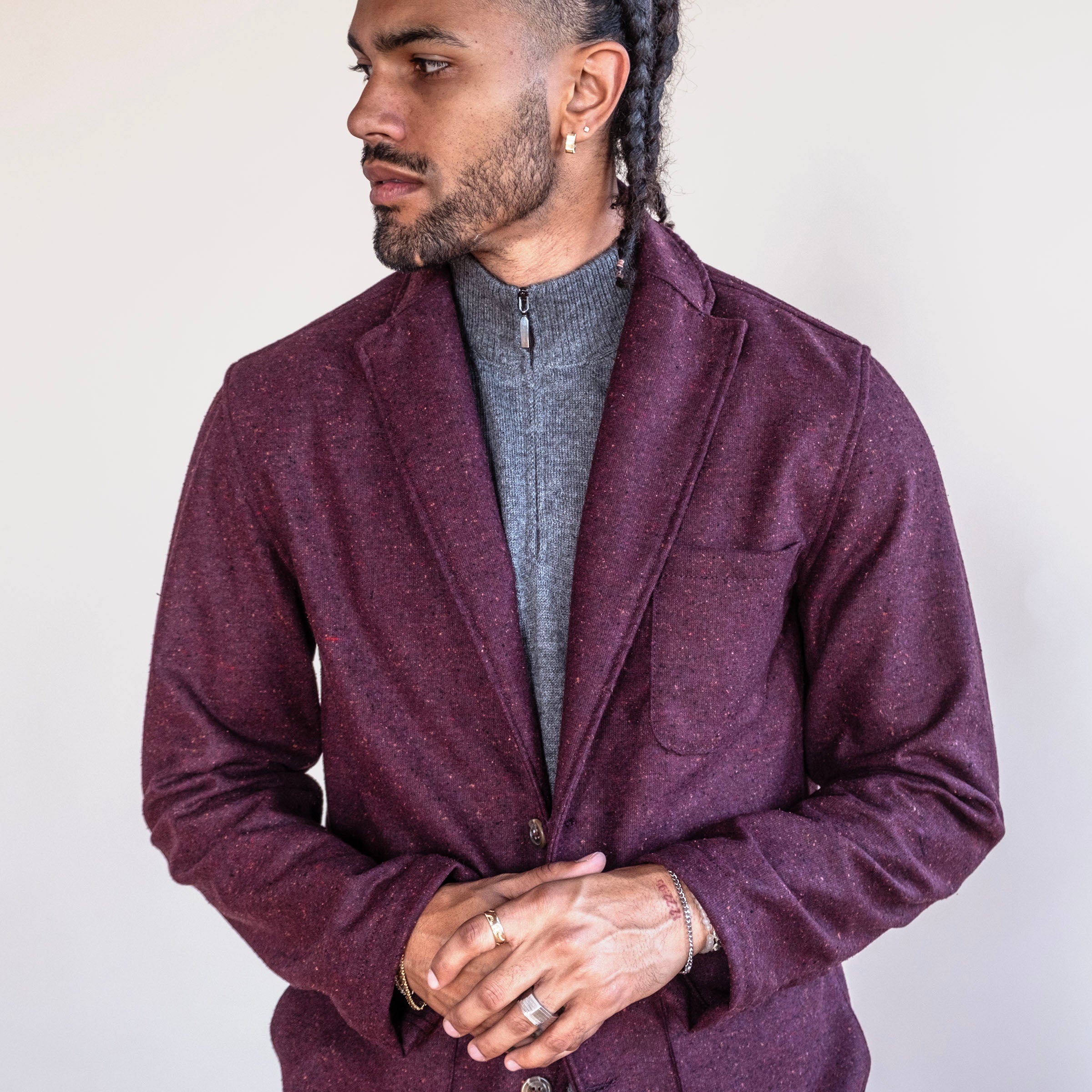 Sinclair Sportcoat Fireside Donegal Wool-Cashmere