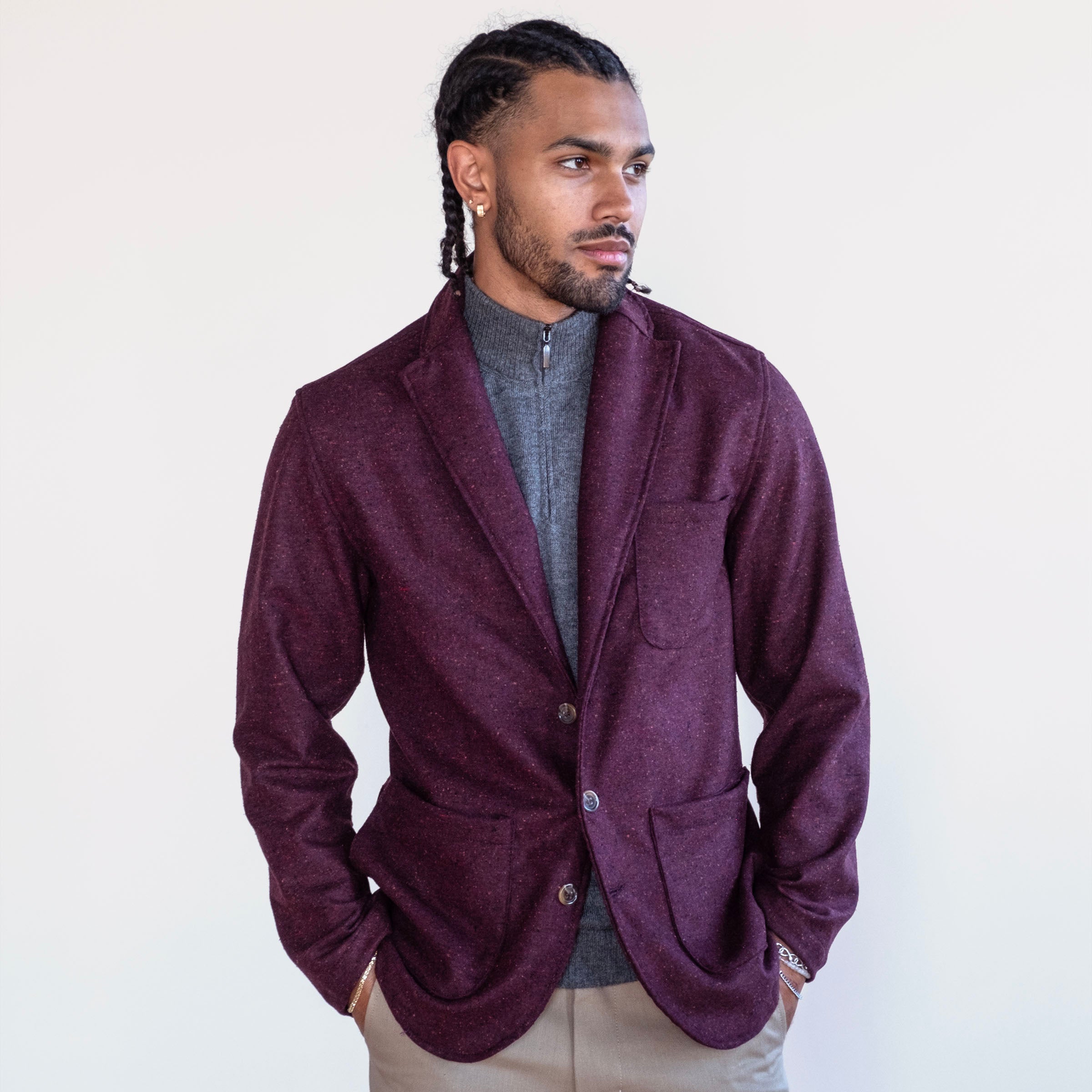 Sinclair Sportcoat Fireside Donegal Wool-Cashmere