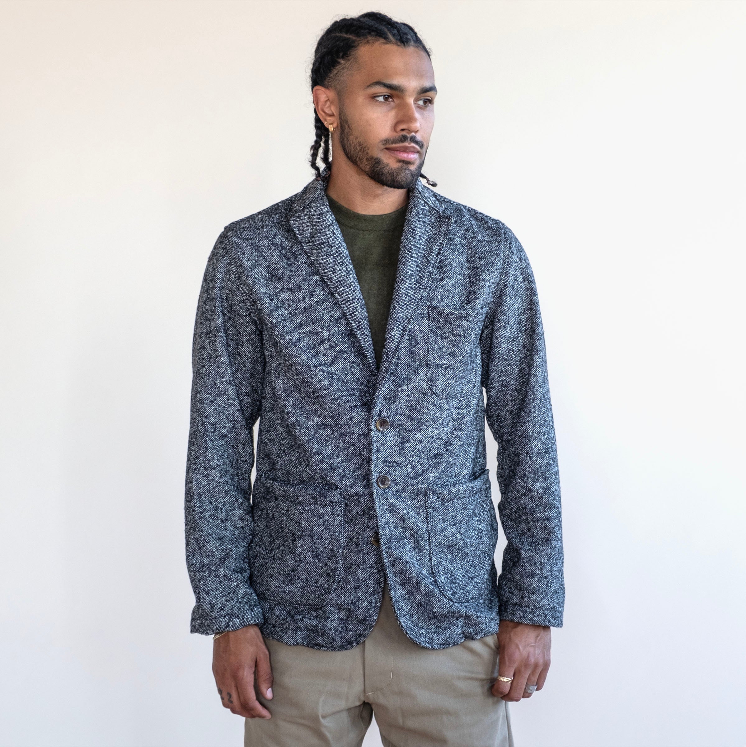 Sinclair Sportcoat Washable Donegal Tweed Pewter