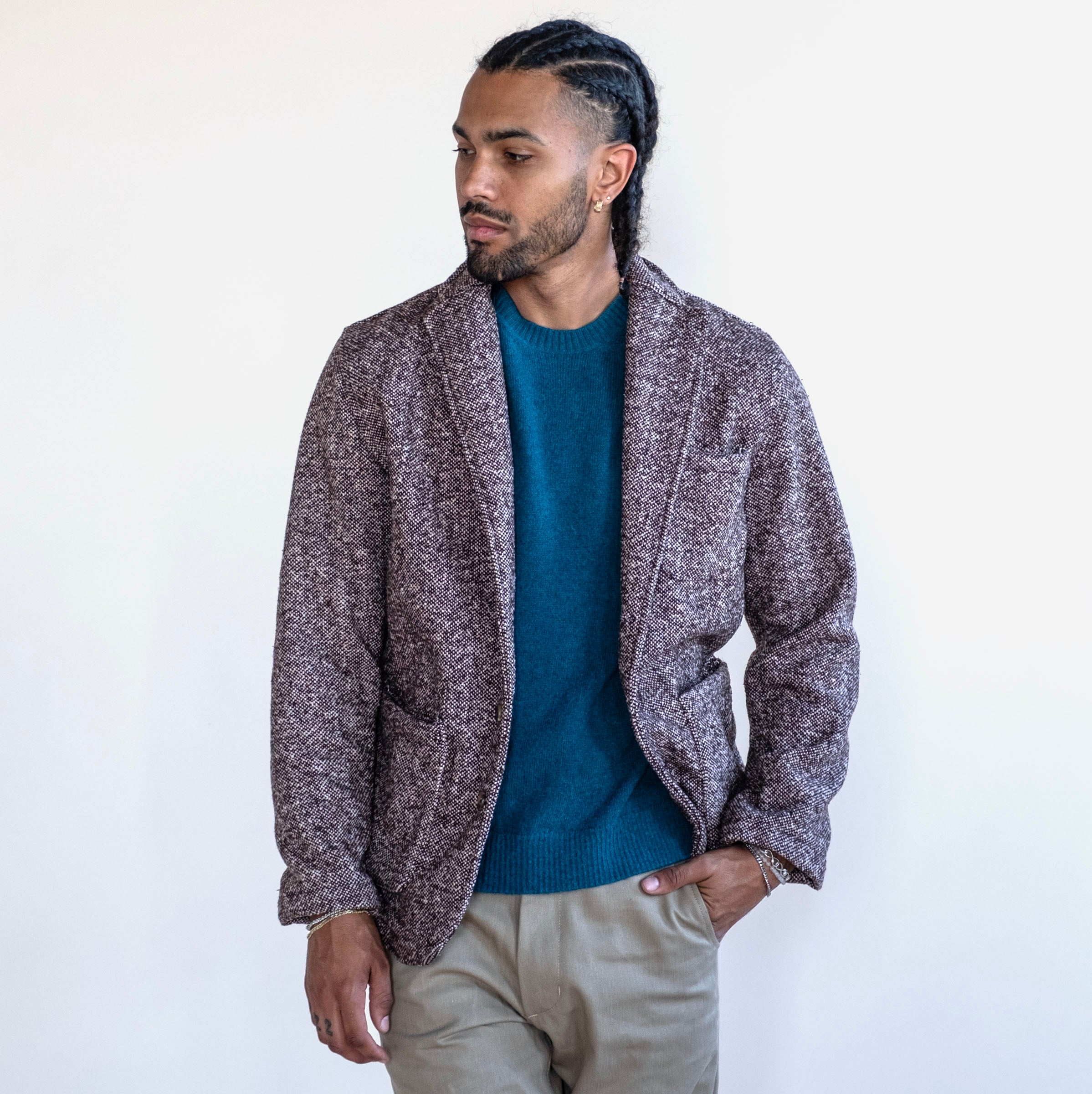 Sinclair Sportcoat Washable Donegal Tweed Dusty Rose (Sz 40 & 42)