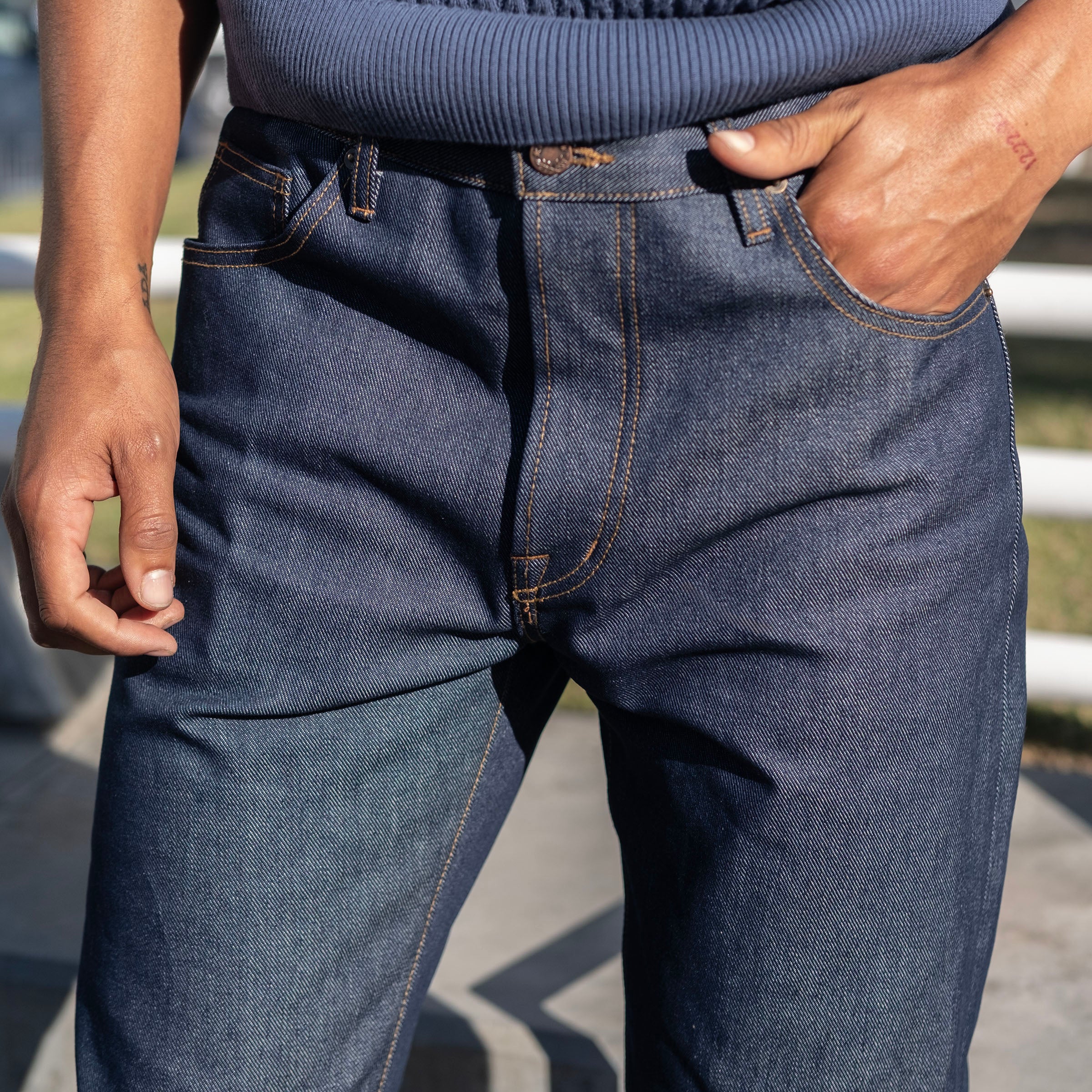 Sunset Western Jean Cone 14oz Vintage Blue Denim