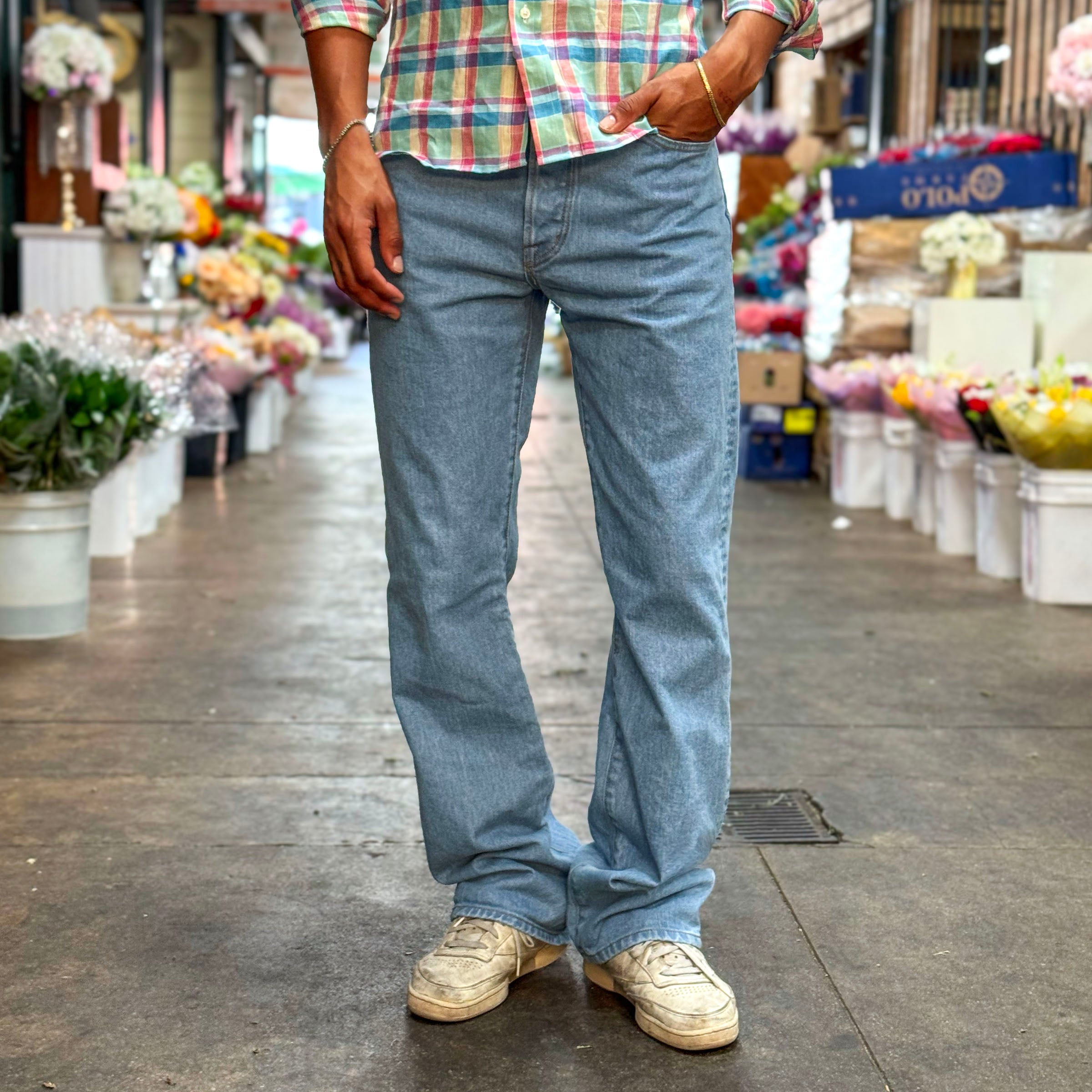 Sunset Western Jean Cone Mills 14oz Bleach Wash Denim