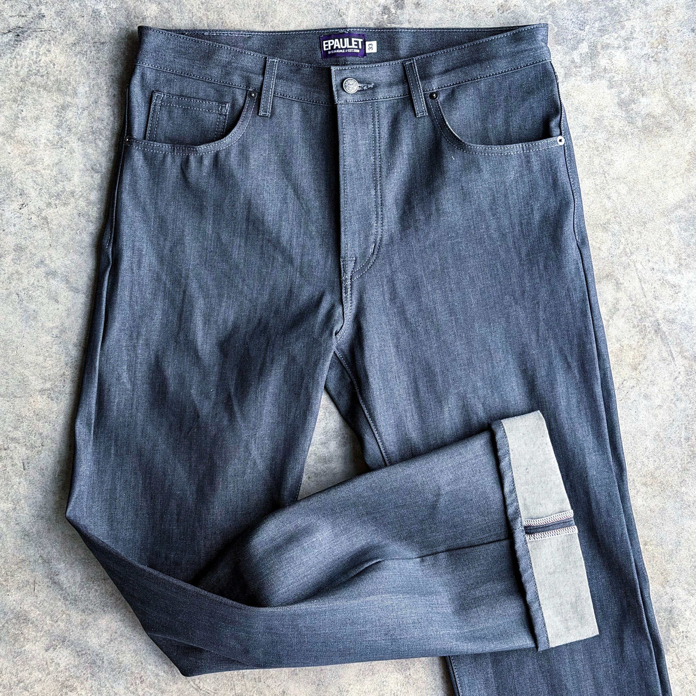 Sunset Western Jean Hattori Slate & Indigo Cavalry Twill