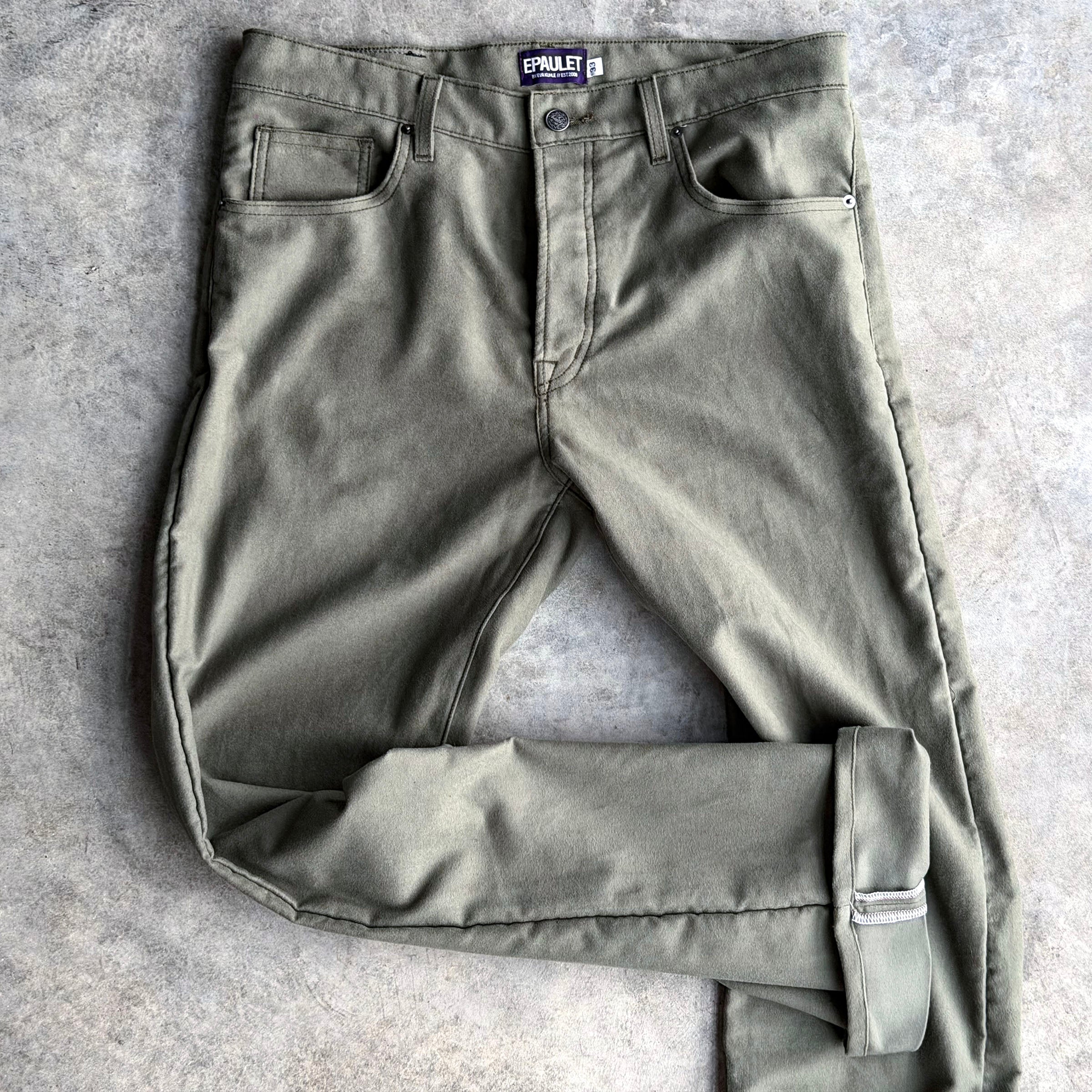 Sunset Western Jean Lichen 11oz Cotton Moleskin