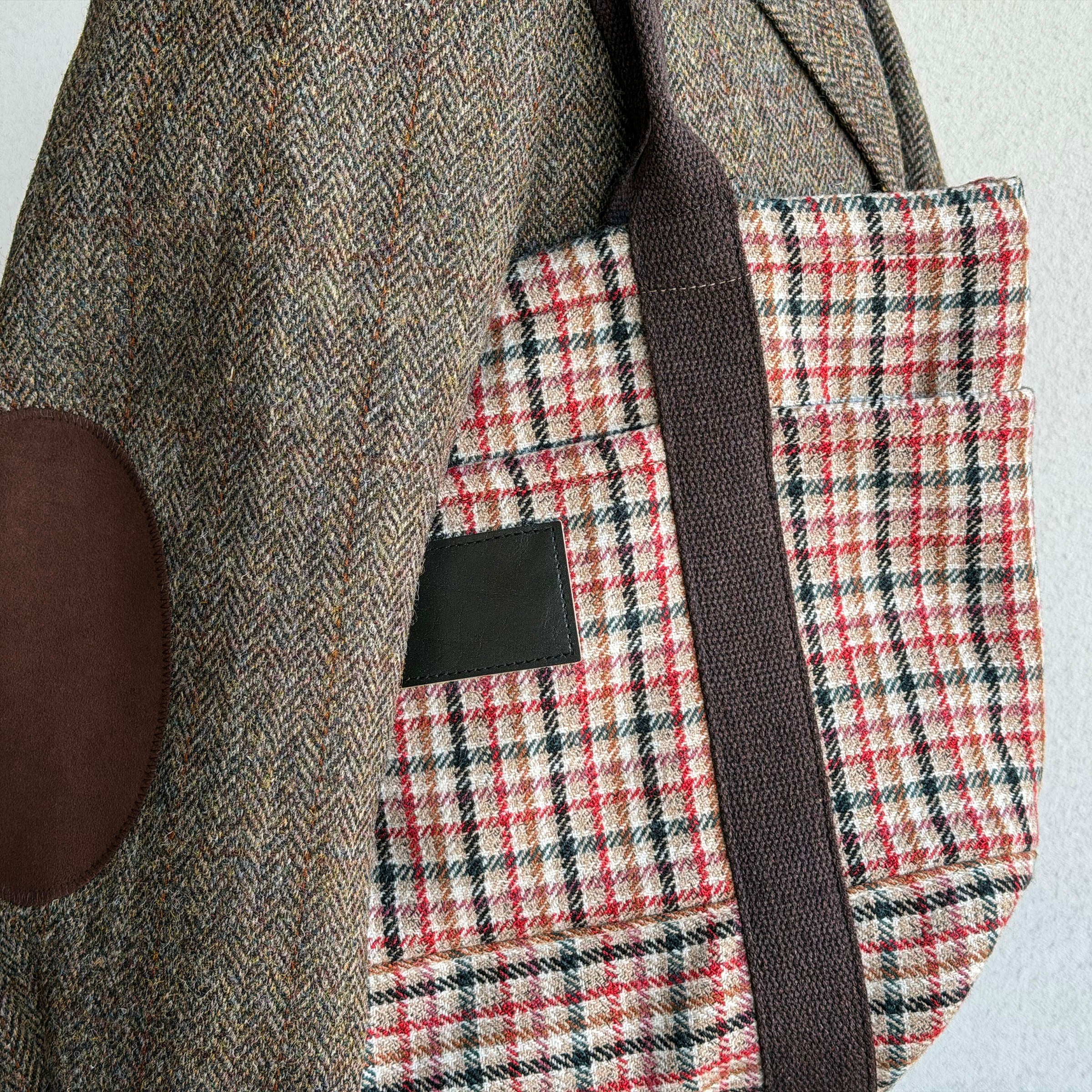 Harbor Tote Bag Double Faced 18oz Shepherd's Check