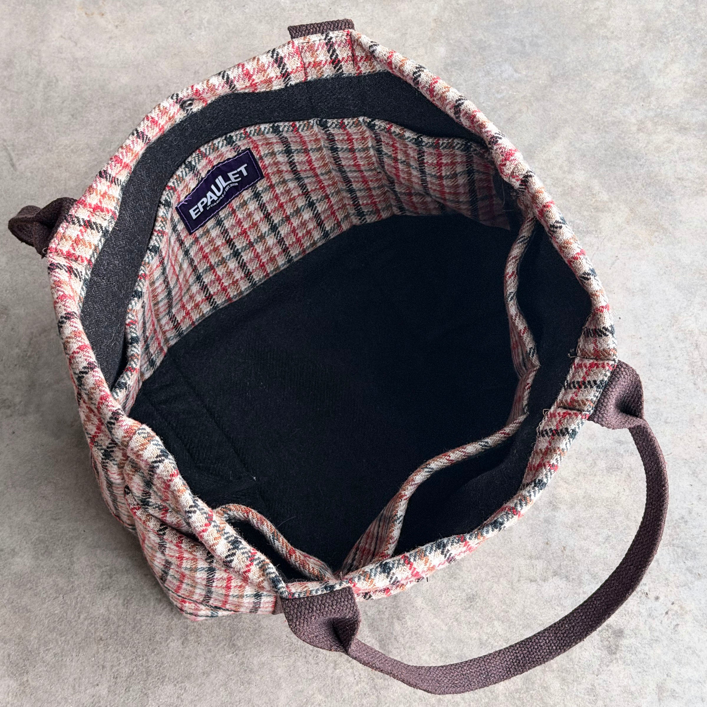 Harbor Tote Bag Double Faced 18oz Shepherd's Check