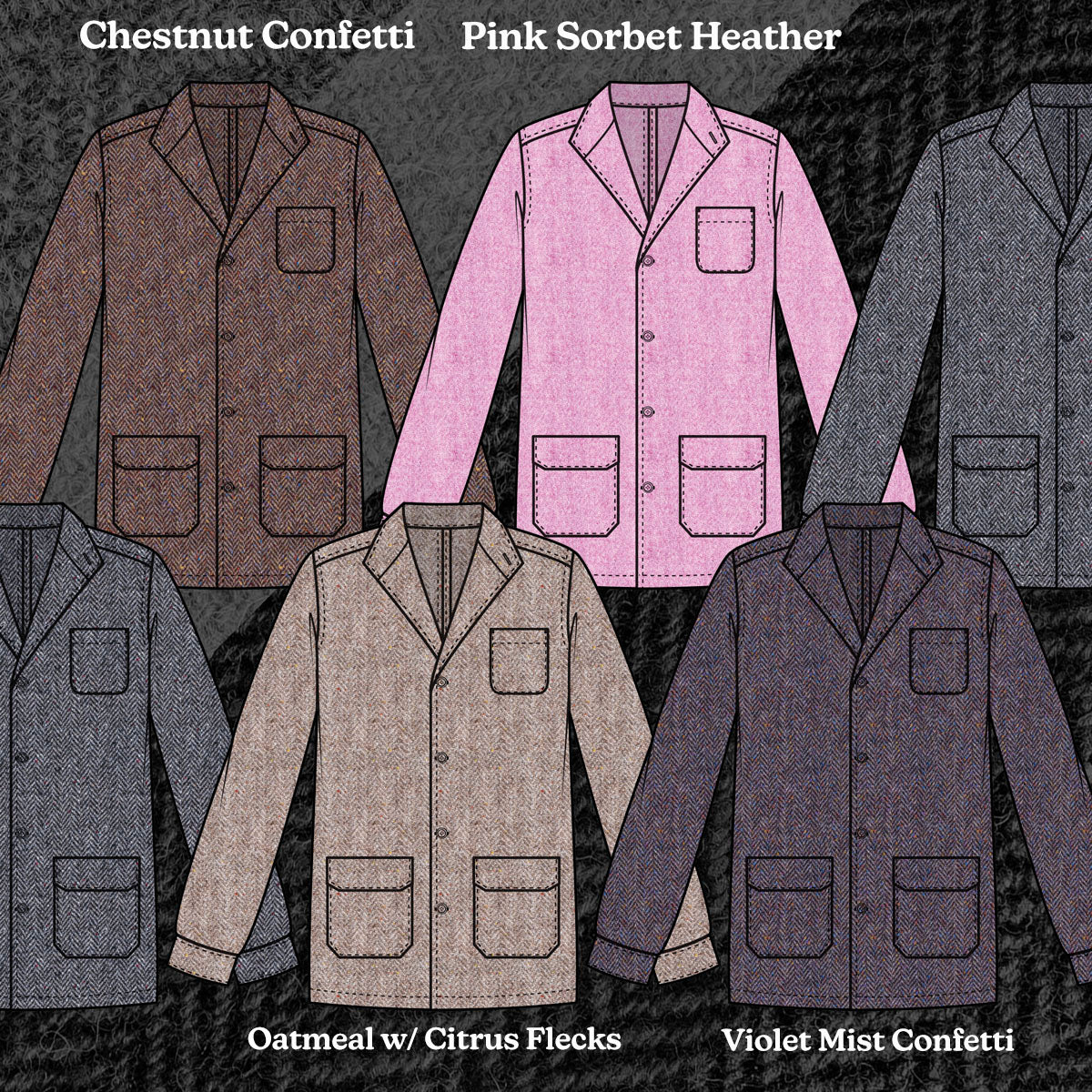 Custom Teba Hunting Jacket in Harris Tweed