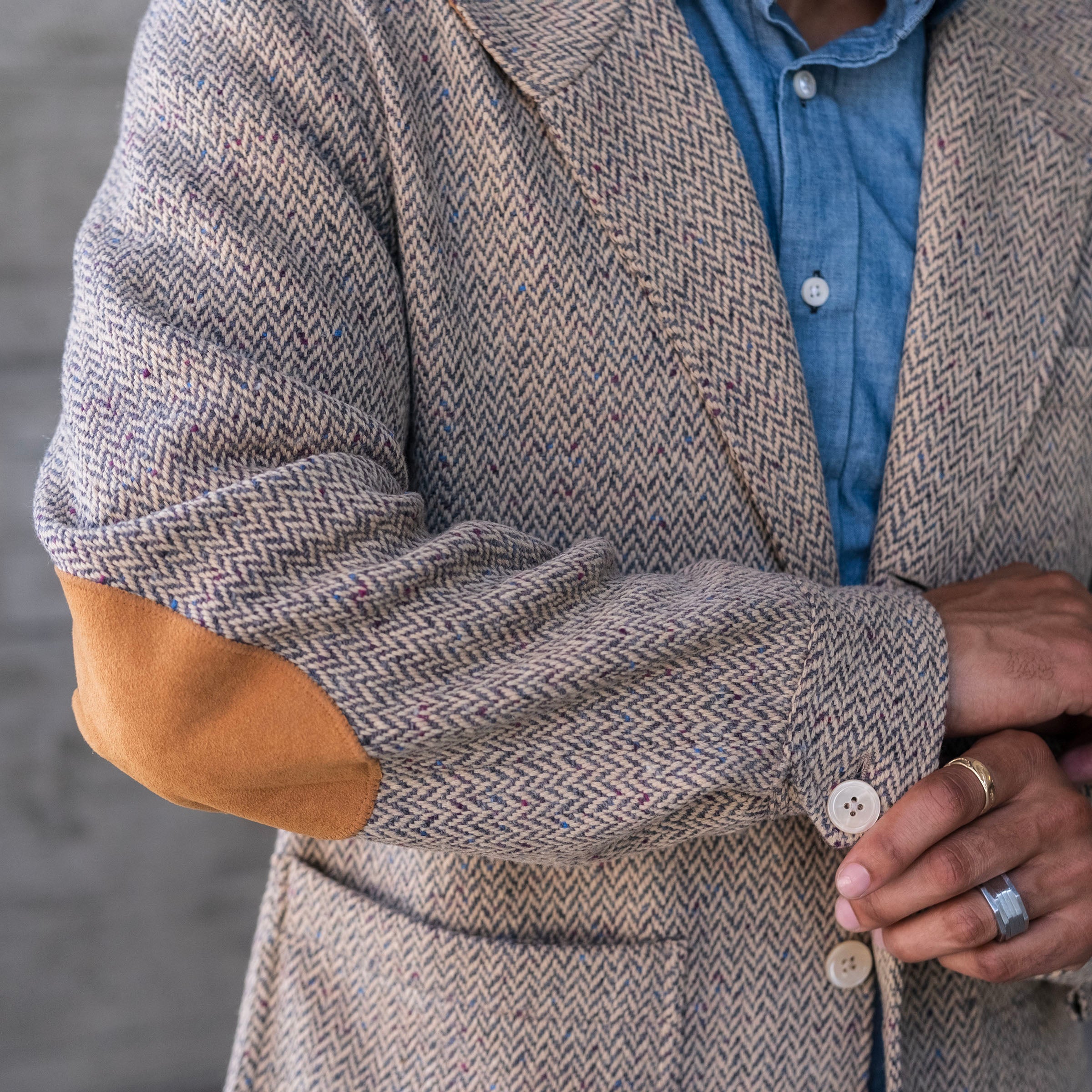 Sample Sale: Teba in DiPray "Fireworks" Herringbone Tweed Size 40