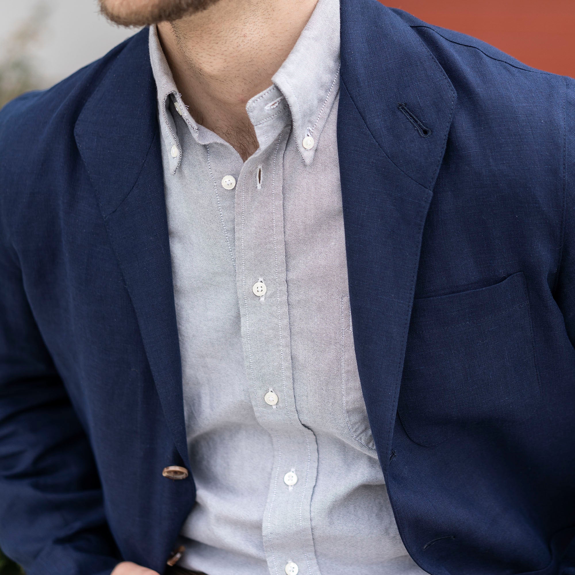 Custom Teba Hunting Jacket Yoshiwa Indigo Confetti Tweed