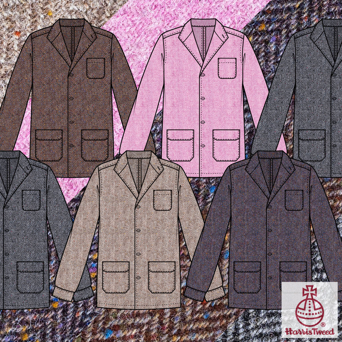 Custom Teba Hunting Jacket in Harris Tweed