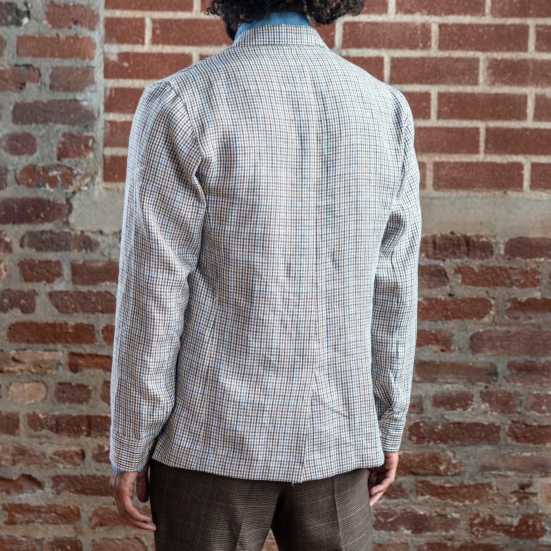 Custom Teba Hunting Jacket Yoshiwa Indigo Confetti Tweed