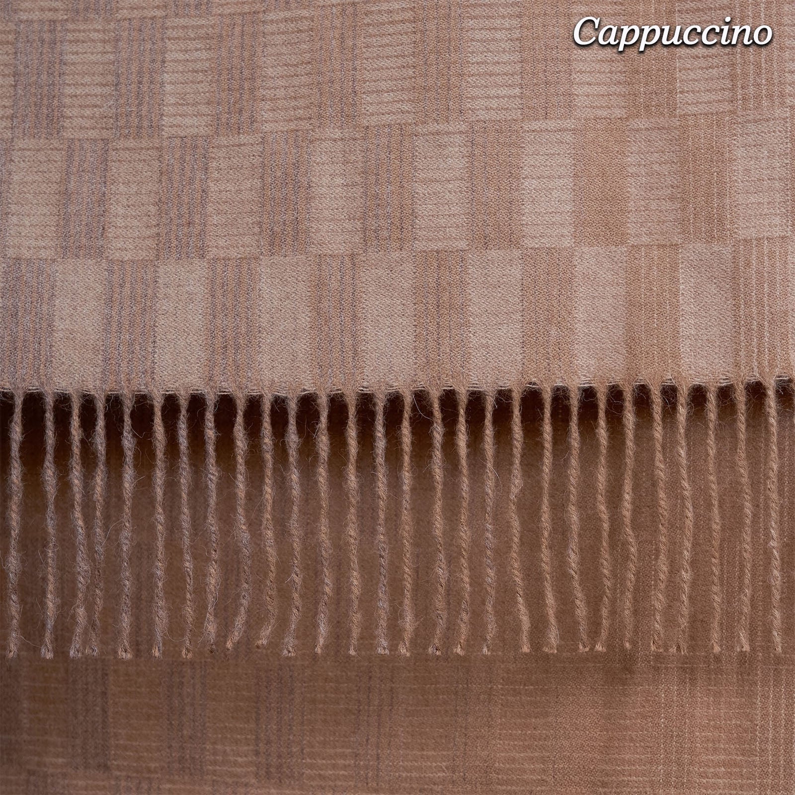 Ombre Mosaic Sateen Pure Alpaca Throw Blanket