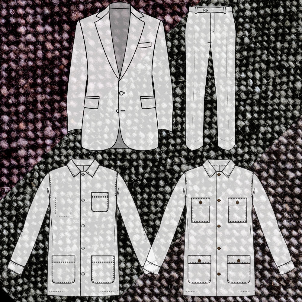 Custom Suits, Sportcoats, Doyles & Field Jackets Washable Donegal Tweed