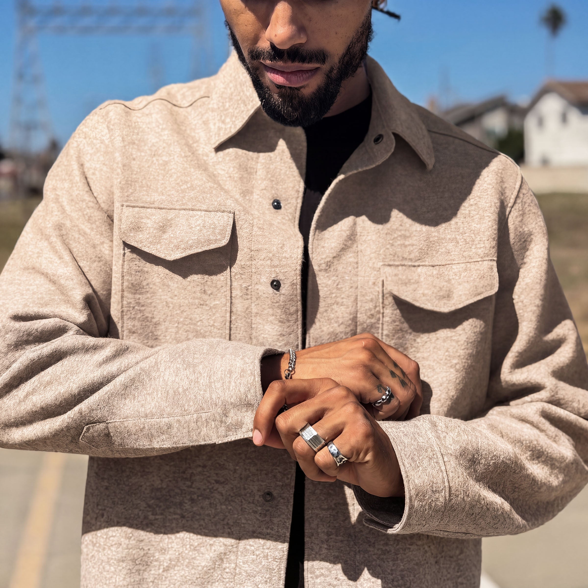 CPO Shirt Jacket in Alpaca & Wool