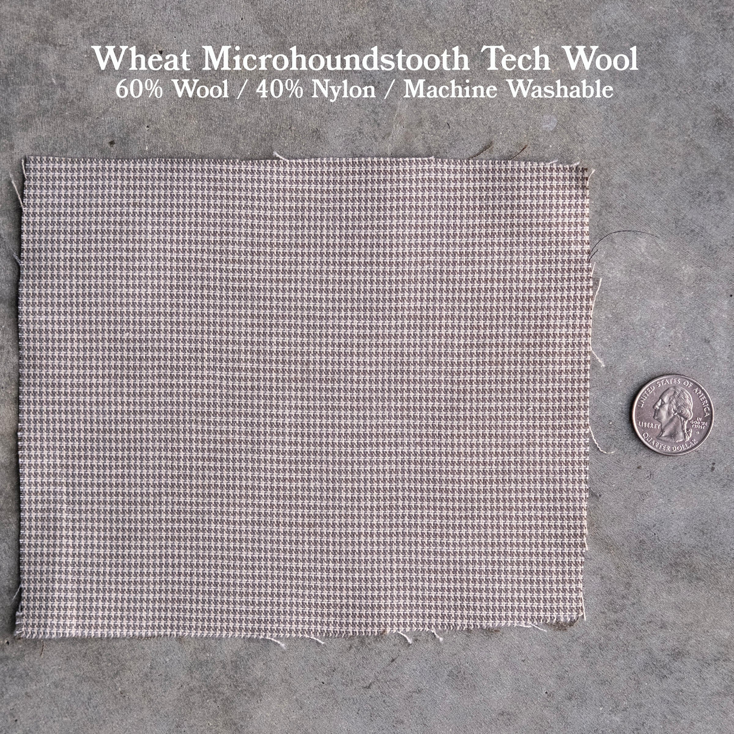 Laidback Short Wheat Microhoundstooth Tech Wool