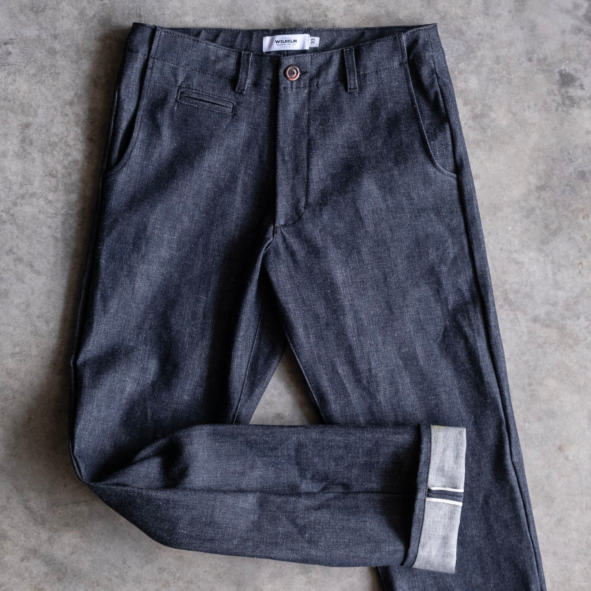 Wilhelm Selvedge Chino 14oz Nisshinbo Slubby Indigo Denim