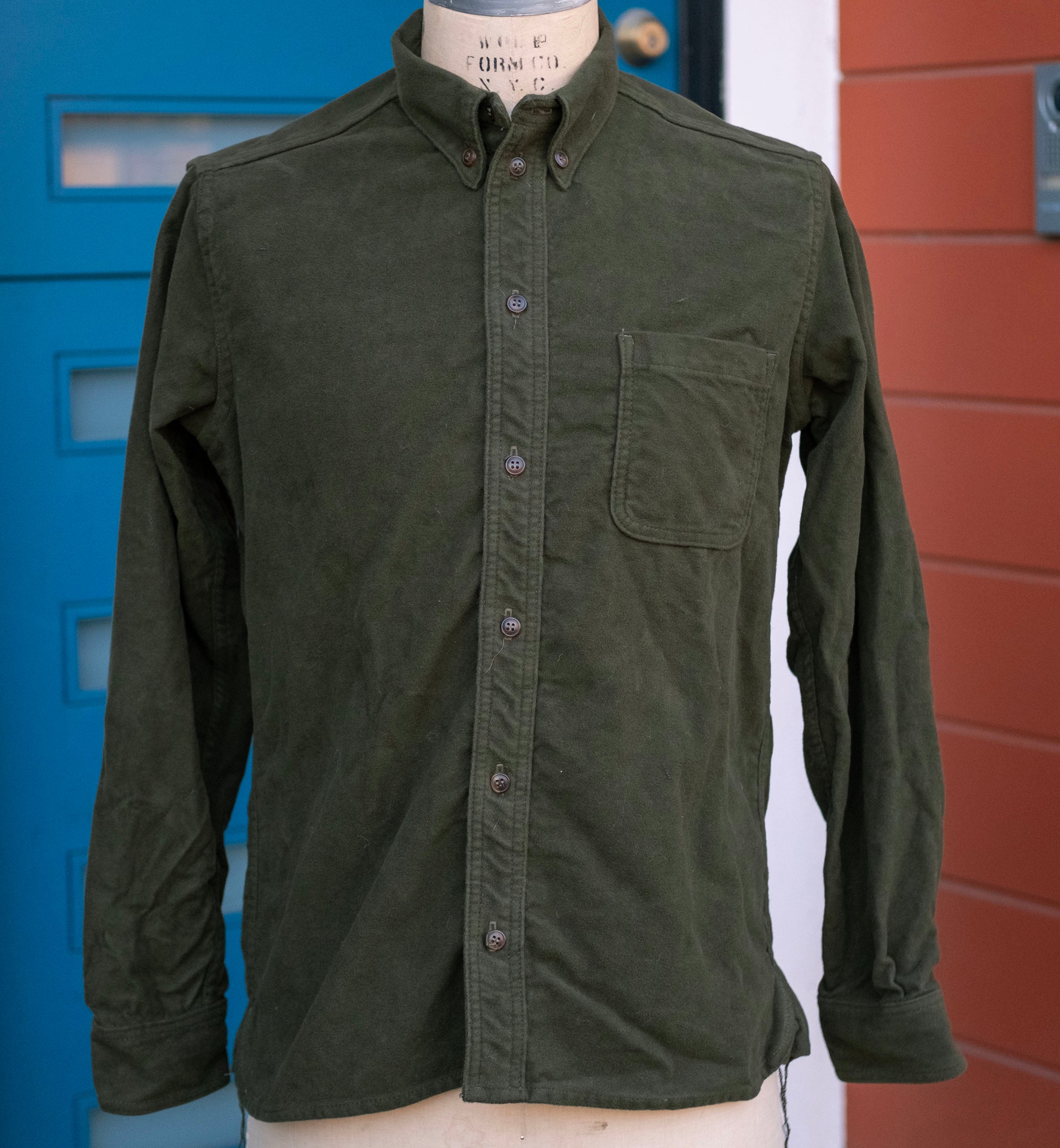 Sample Sale: DCBD in Olive Brisbane Moss Cotton Moleskin Sz XL