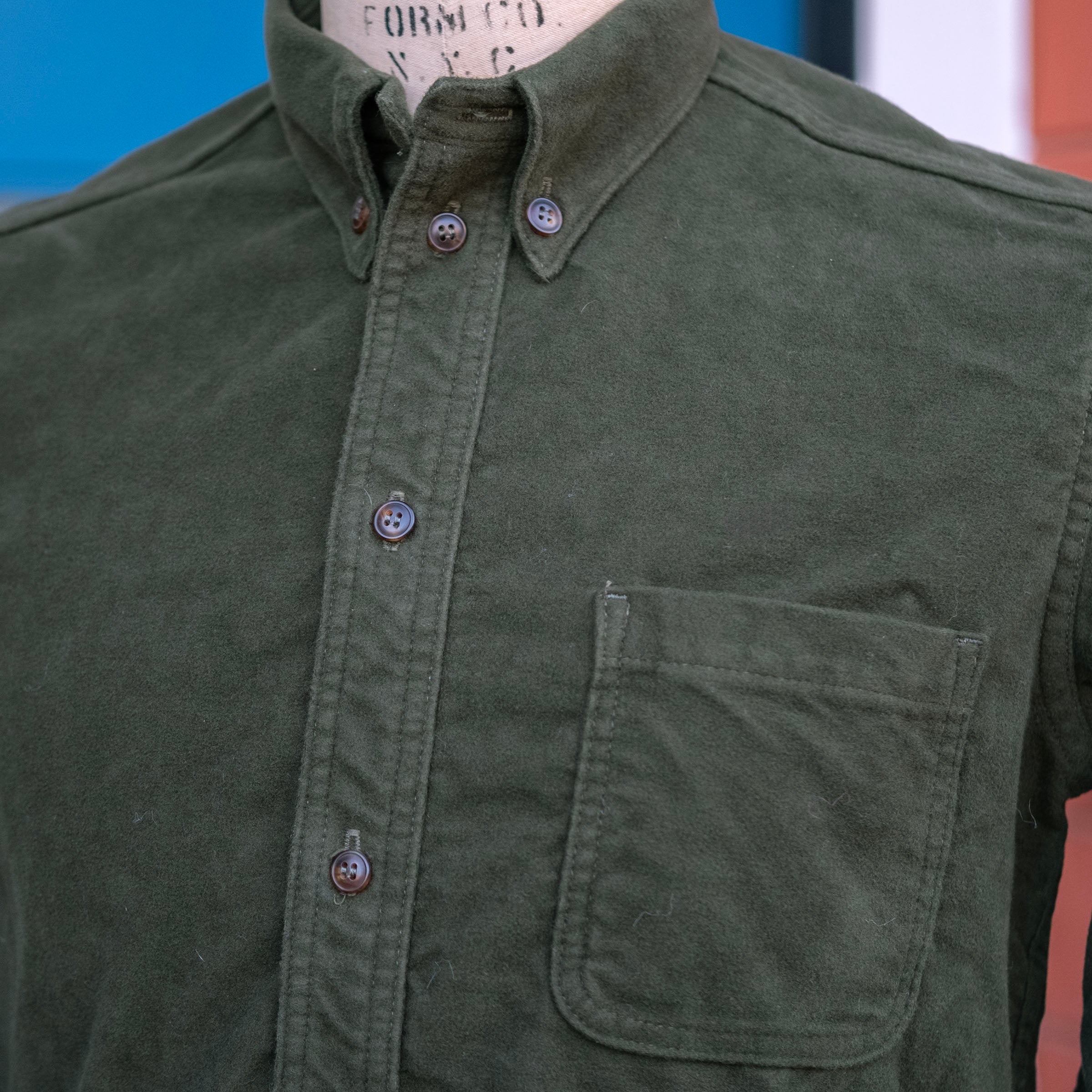 Sample Sale: DCBD in Olive Brisbane Moss Cotton Moleskin Sz XL