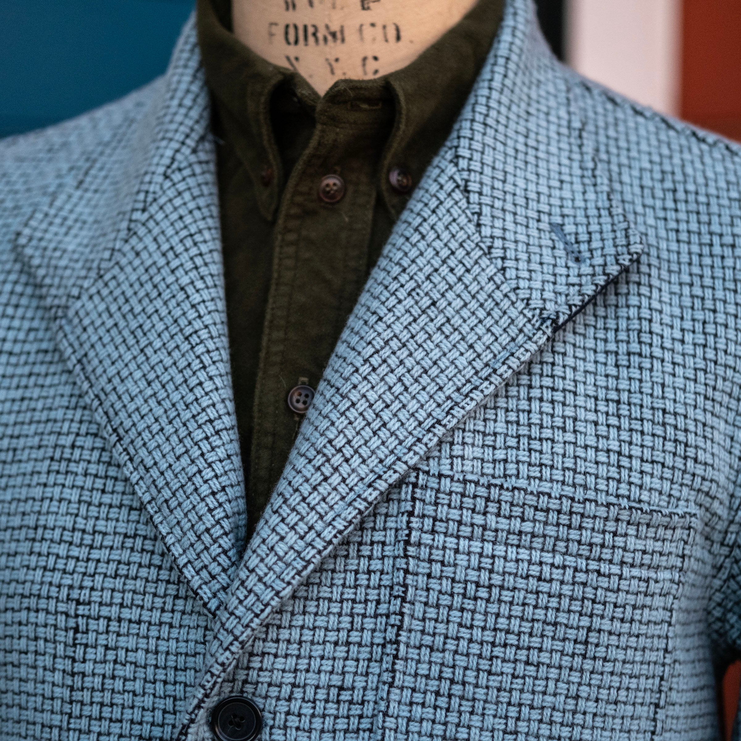 Sample Sale: Teba in DiPray "Arctic Ice" Crosshatch Tweed Size 40